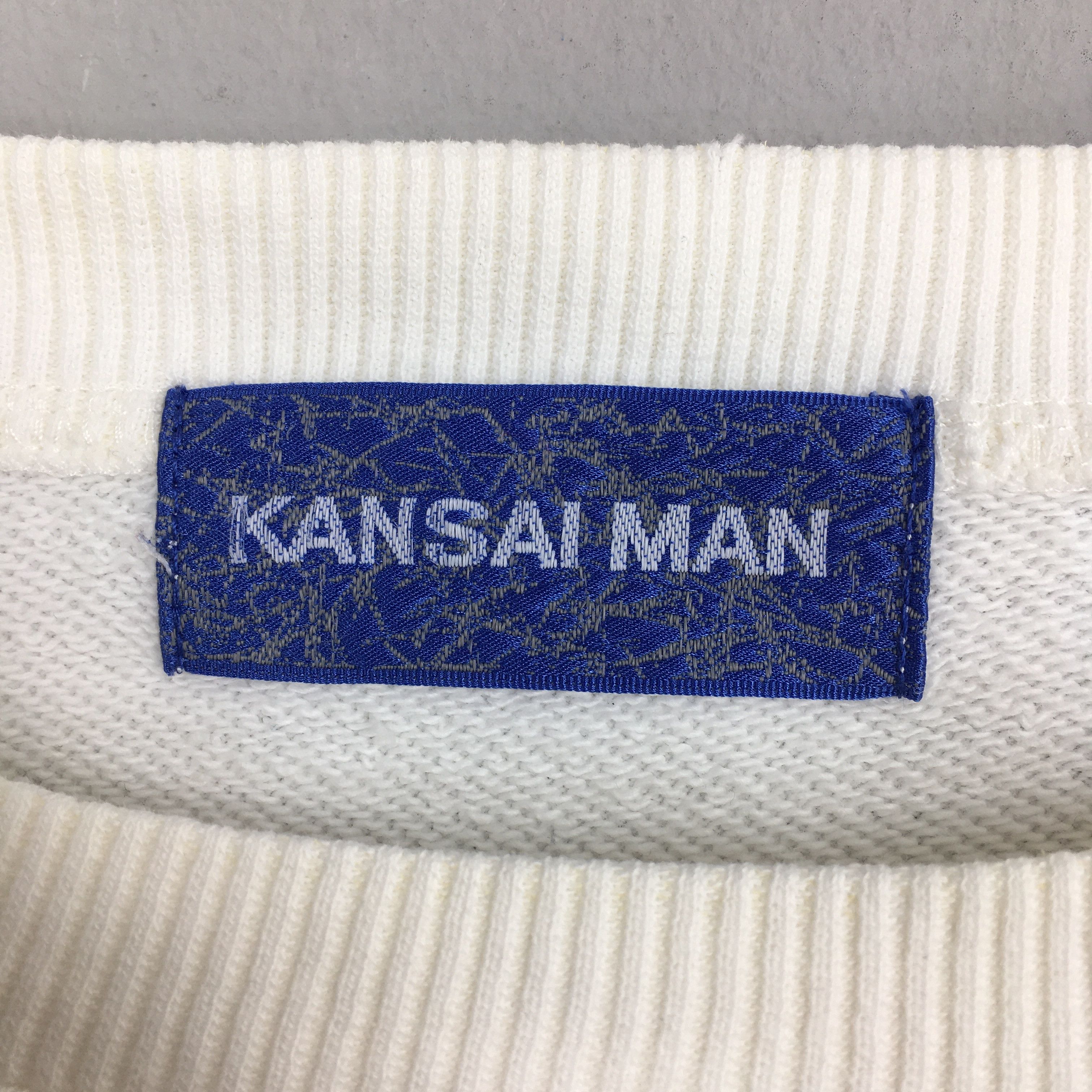 Japanese Brand Vintage 90's Kansai Man Japan White Sweatshirt Large Size US L / EU 52-54 / 3 - 4 Thumbnail
