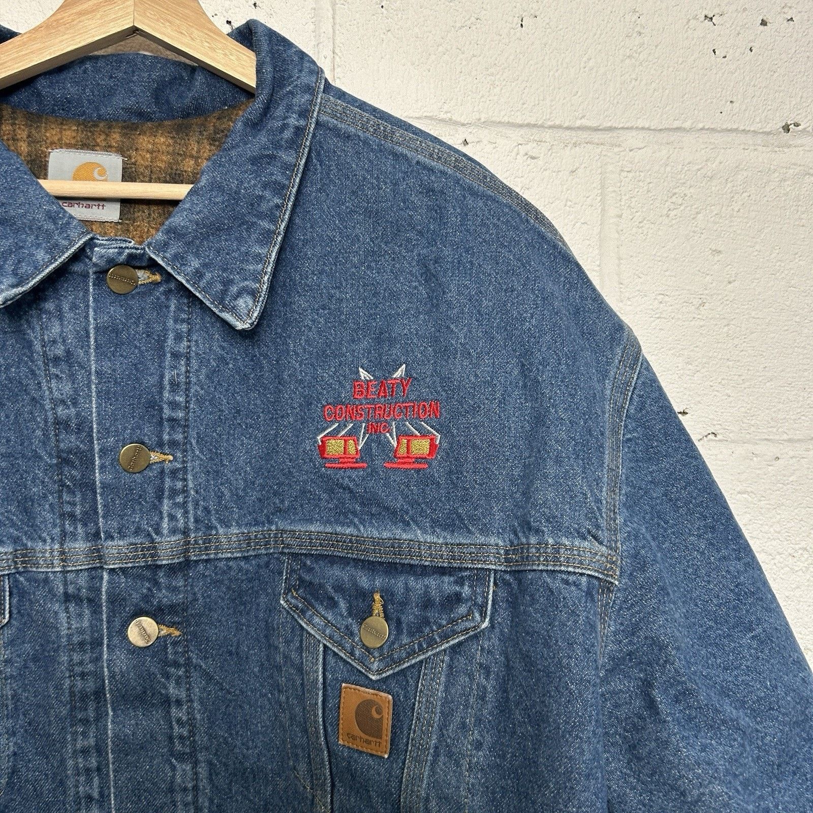 Carhartt Vintage Carhartt Blanket-Lined Trucker Jacket “Darkstone” Size US XL / EU 56 / 4 - 3 Thumbnail