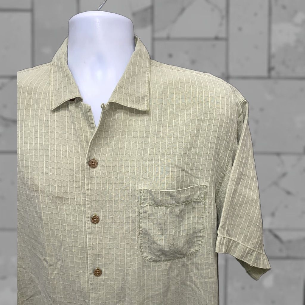 Tommy Bahama Tommy Bahama Shirt Mens Green Silk Short Sleeve Hawaiian Button-Up Collar-Down M Regular Boys? Size US M / EU 48-50 / 2 - 1 Thumbnail