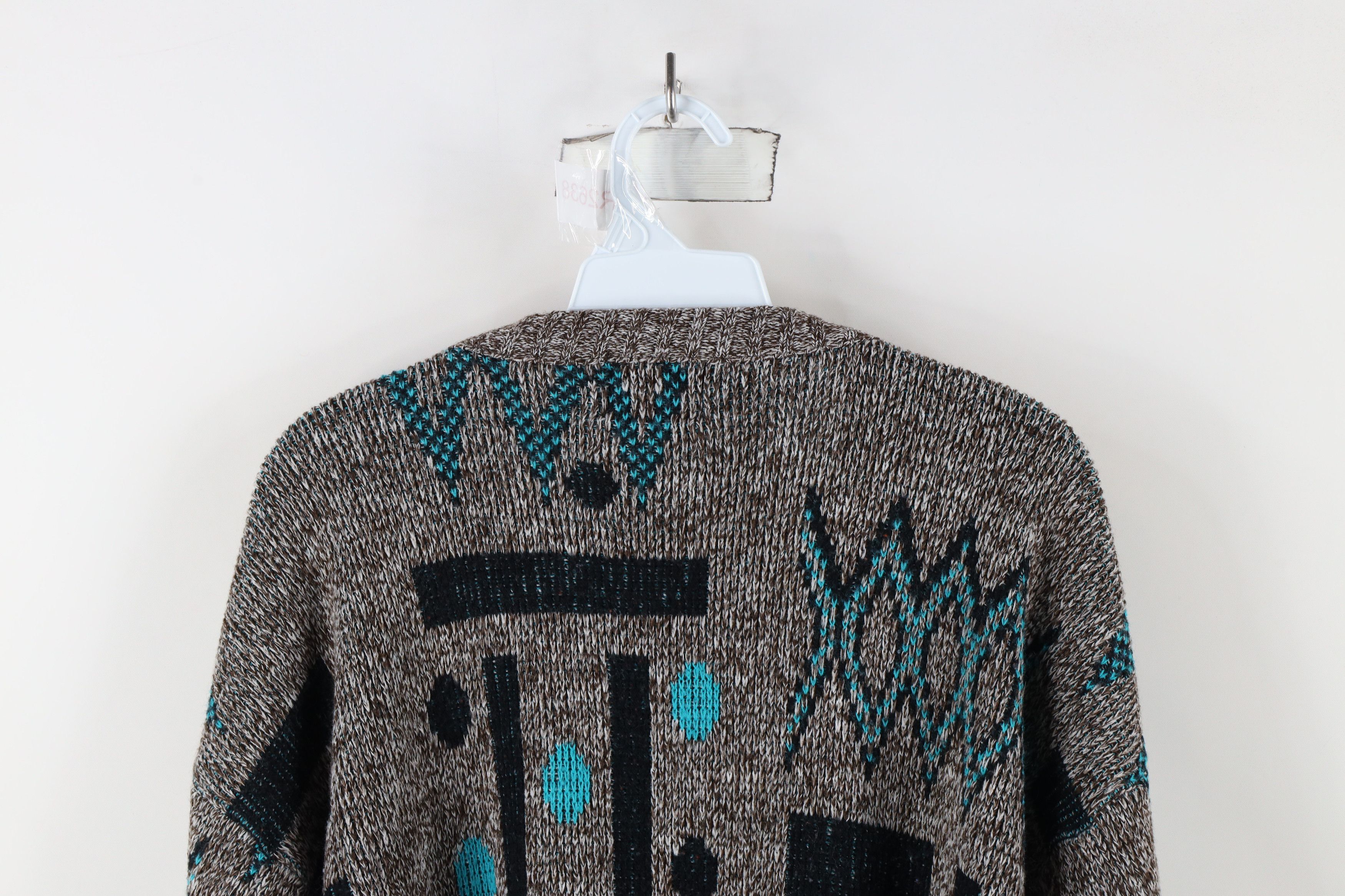 Vintage Vintage 90s Streetwear Polka Dot Knit Crewneck Sweater USA Size L / US 10 / IT 46 - 10 Thumbnail