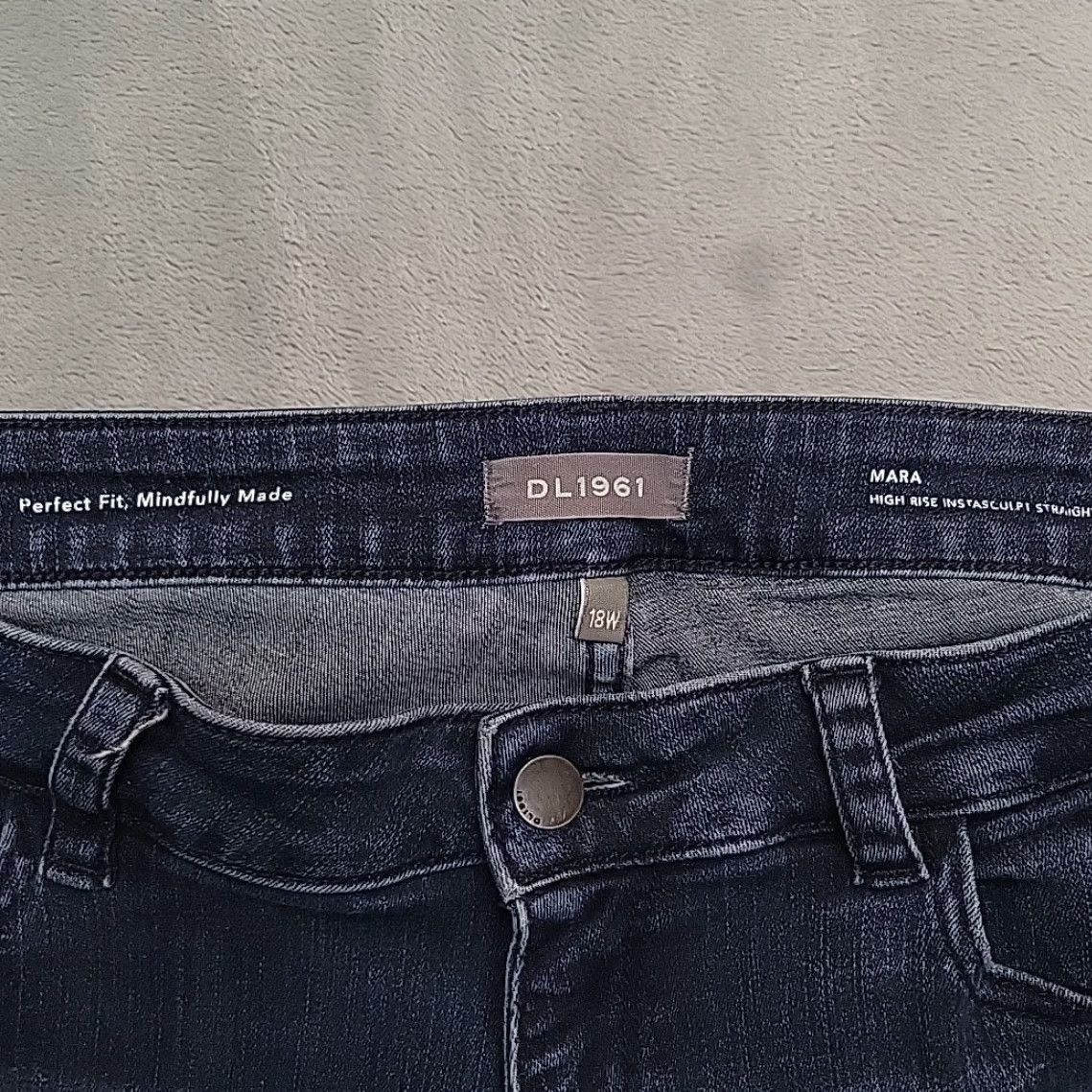 DL1961 VINTAGE DL1961 Jeans Womens 18W Mara Blue Denim Straight High Rise Instasculpt Stretch Size 40" / US 18 - 4 Thumbnail