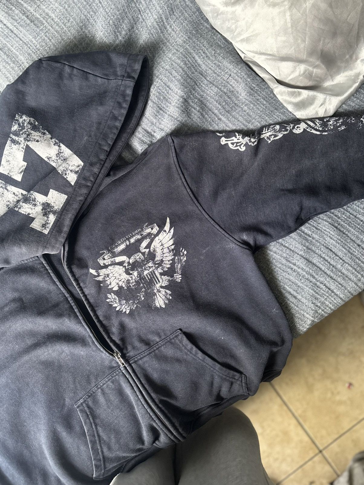 Other “Crooked Studios” Vintage Navy Blue Zip-up Hoodie Size US M / EU 48-50 / 2 - 3 Thumbnail