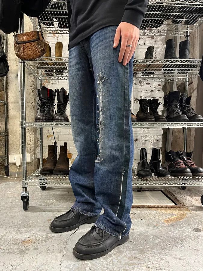 Dolce & Gabbana AW2001 Dolce & Gabbana Pins Blue Faded Denim Jeans Size US 32 / EU 48 - 3 Thumbnail