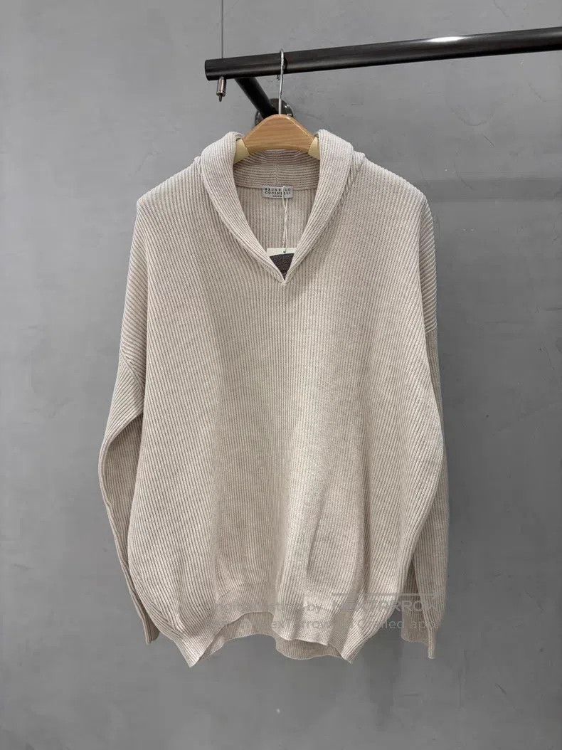 Brunello Cucinelli Brunello Cucinelli Knitted Cotton Top Size S / US 4 / IT 40 - 1 Thumbnail