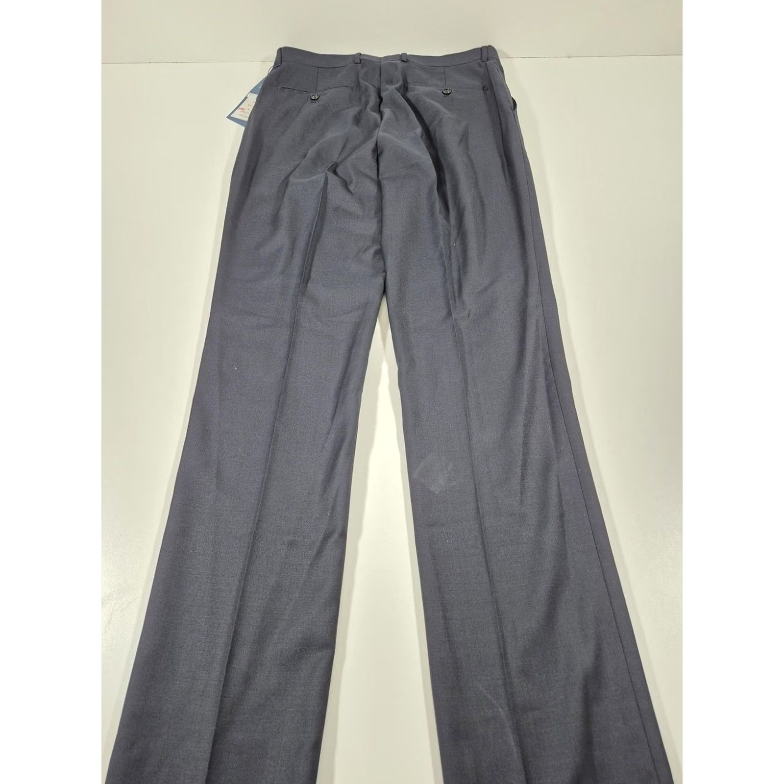Vintage Leonardo Valenti Dress Pants Mens 34x36 Blue Wool Flat Front Unhemmed NWT Size US 34 / EU 50 - 6 Thumbnail