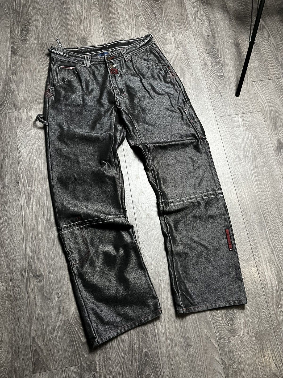 Vintage Vintage Fishbone Gear Y2K Baggy Wide Leg Jeans Cyber Rave Size US 34 / EU 50 - 1 Thumbnail