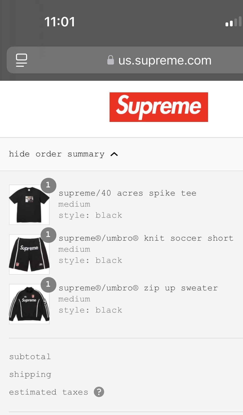 Supreme × Umbro Supreme Umbro Zip Up Sweater Black Medium Size US M / EU 48-50 / 2 - 7 Thumbnail