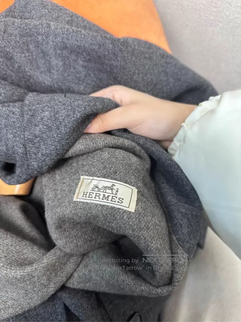 Hermes Hermes Gray Long Wool Coat Size US M / EU 48-50 / 2 - 5 Thumbnail