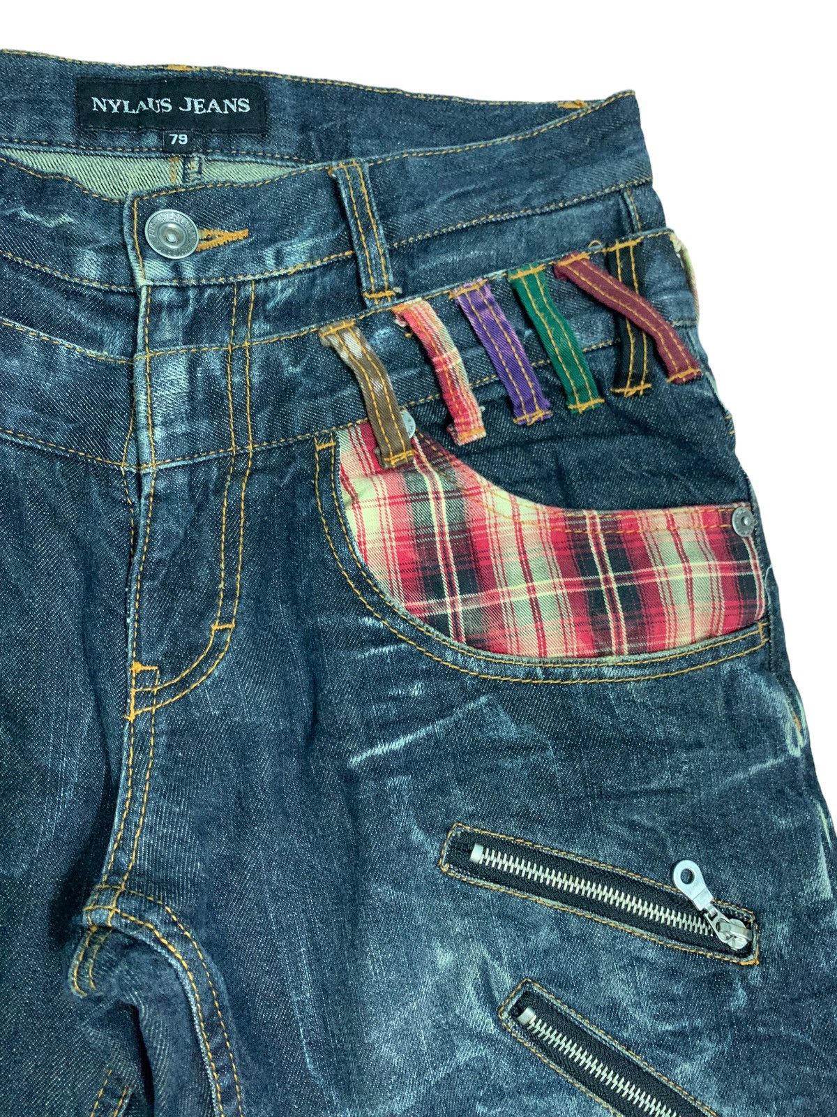 Japanese Brand 🔥Rare Double Waist Japanese Brand Nylaus Jeans Asid Wash Size US 30 / EU 46 - 8 Thumbnail