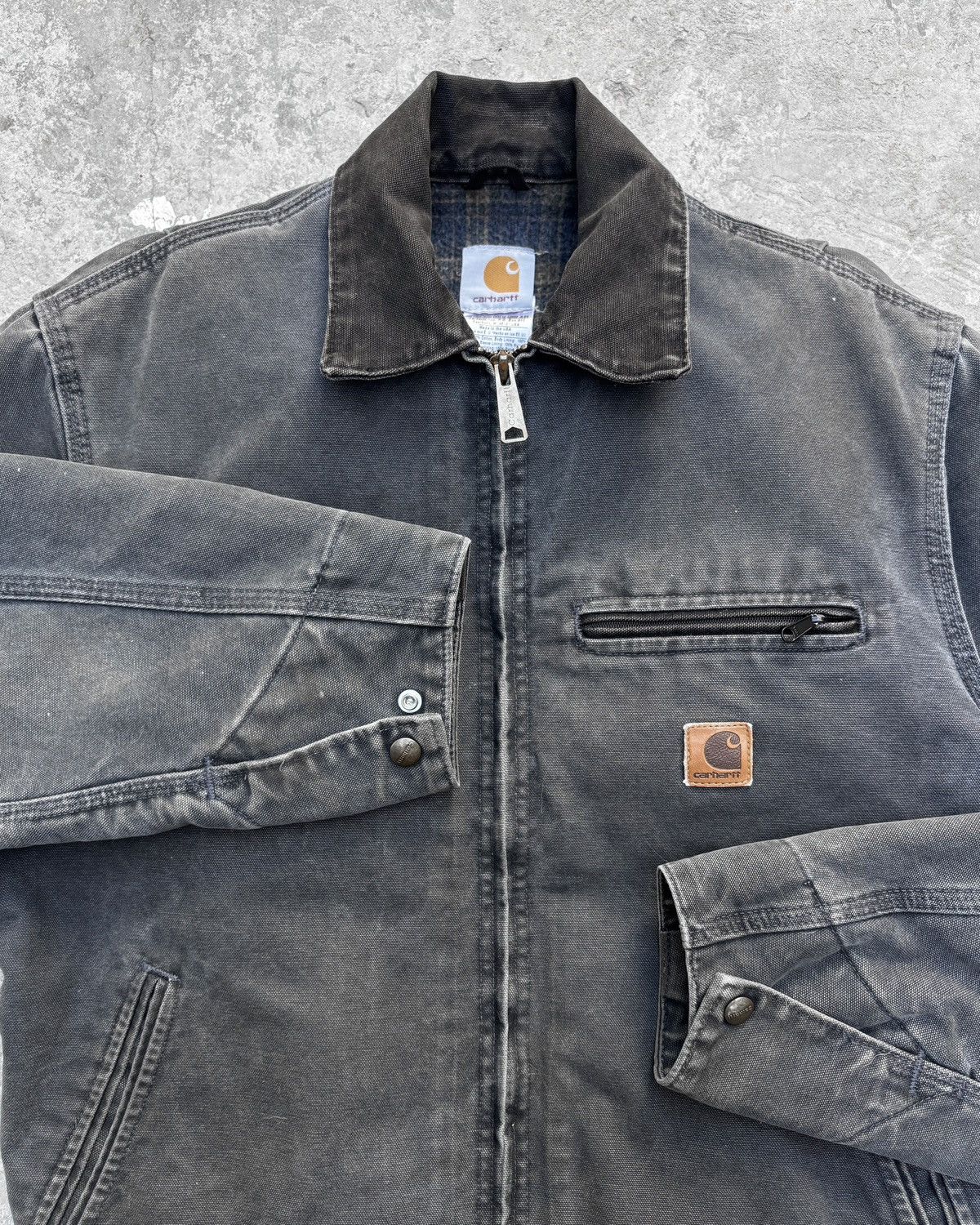 ❌ SOLD ❌VTG 04’s Petrol Gray Carhartt Detroit Jacket J97 PTL