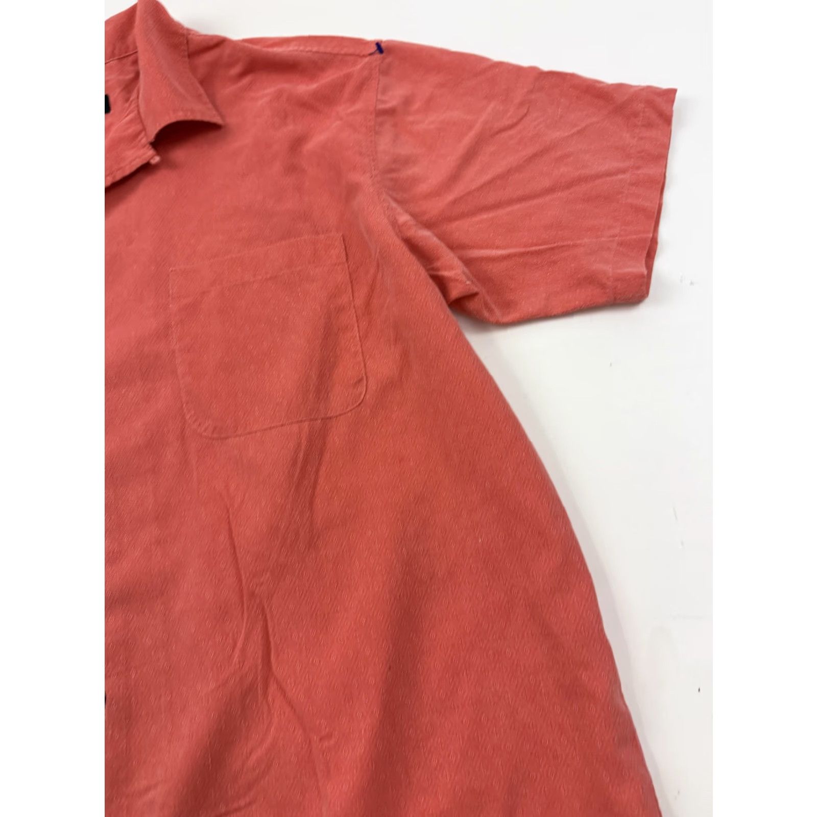 Pronto Uomo Pronto Uomo Shirt Mens XL Red Geometric Silk Blend Short Sleeve Button Up Casual Size US XL / EU 56 / 4 - 4 Thumbnail