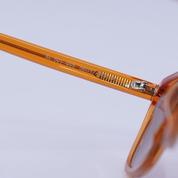 Saint Laurent Paris Saint Laurent SL501 005 Sunglasses Transparent Orange Square Size ONE SIZE - 6 Thumbnail