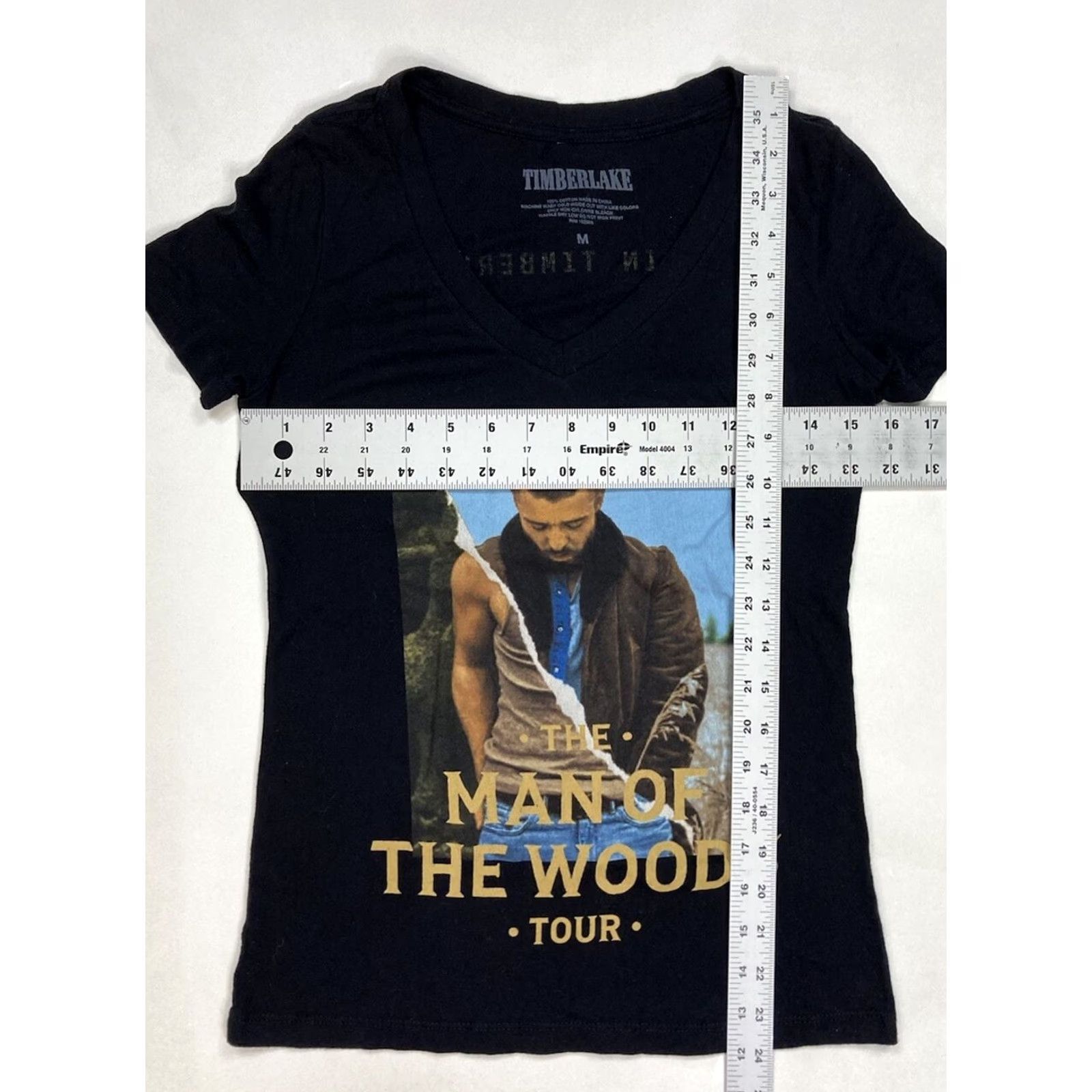 Timberland VINTAGE Timberlake The Man Of The Woods T-Shirt Women Medium Black Music Shirt Size M / US 6-8 / IT 42-44 - 5 Thumbnail