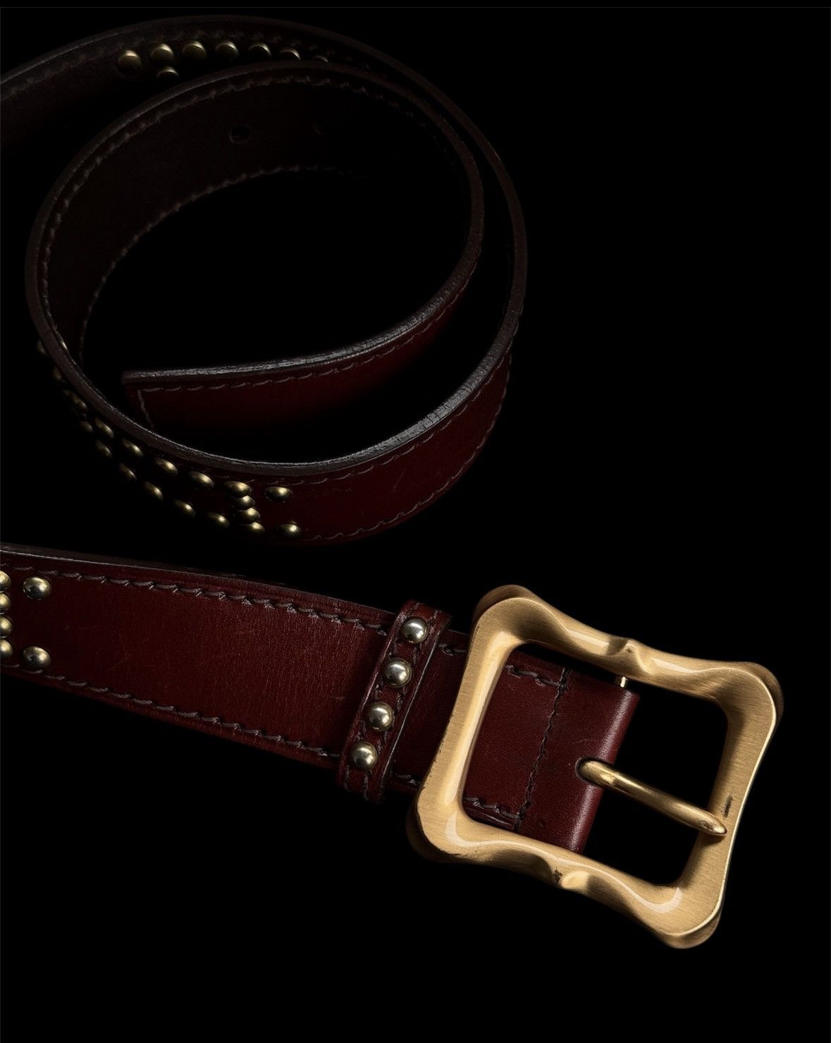Prada Prada Milano Studded Leather Belt FW 2009/2010 Size ONE SIZE - 3 Thumbnail