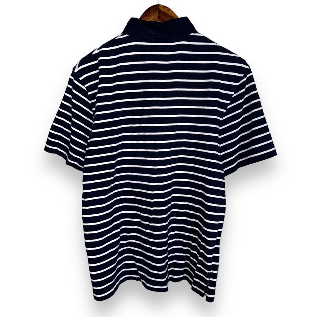Polo Ralph Lauren Polo Ralph Lauren Navy Striped Terry Cloth Polo Shirt Size M Size US M / EU 48-50 / 2 - 6 Thumbnail