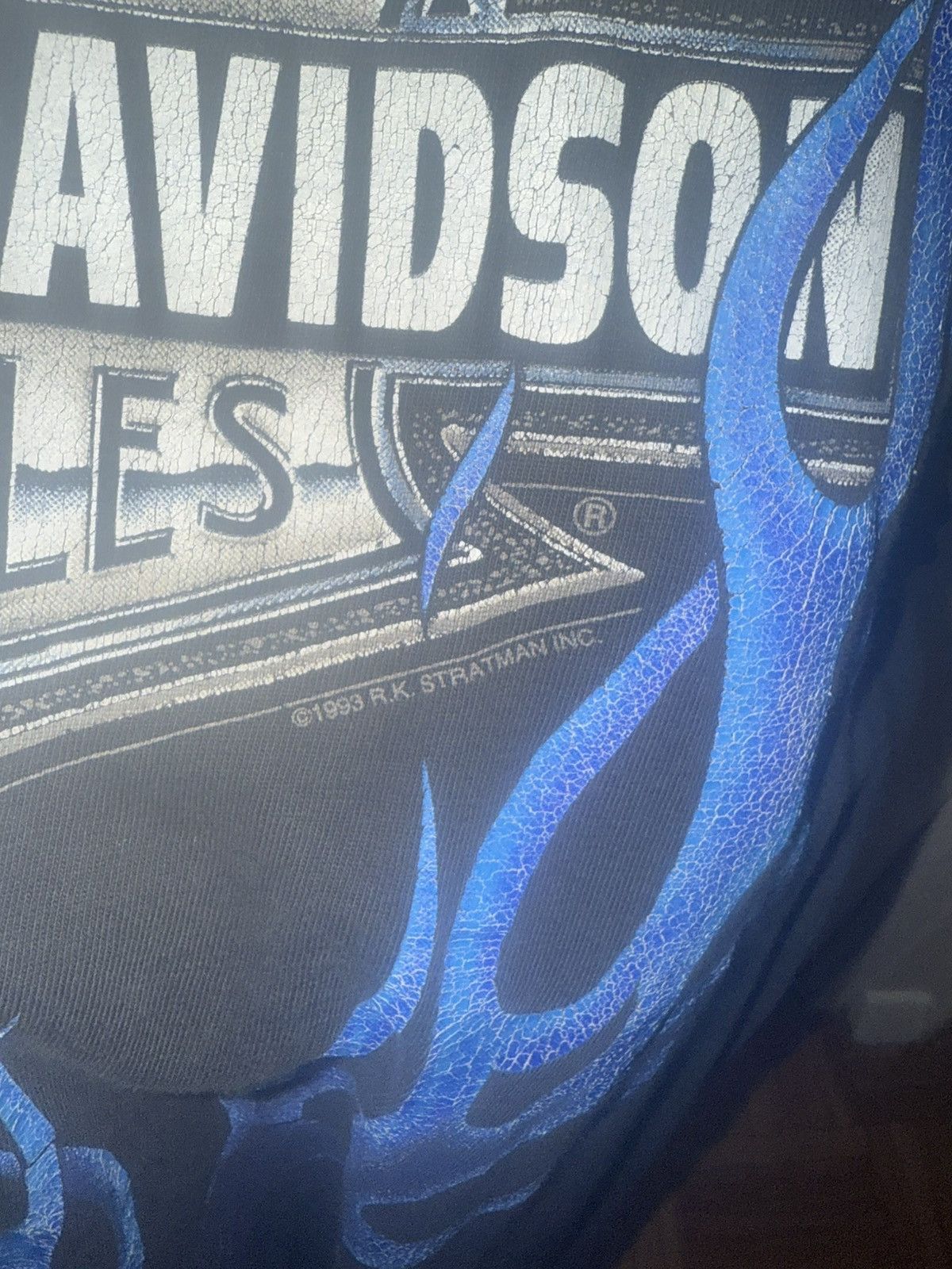 Harley Davidson Vintage Blue flame harley Size US M / EU 48-50 / 2 - 3 Thumbnail
