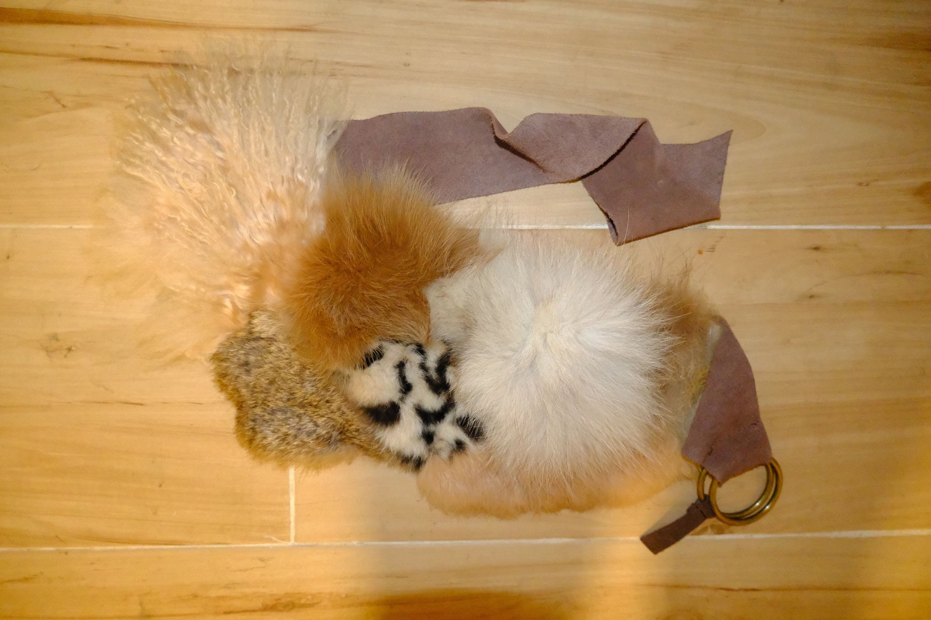 GOA GOA real leather and mix real furs belt Size ONE SIZE - 2 Thumbnail