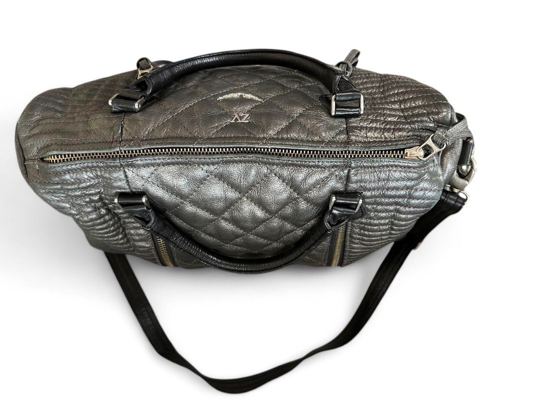Zadig & Voltaire Zadig & Voltaire - Sunny Bubble V2 Gunmetal Leather Handbag Size ONE SIZE - 10 Thumbnail