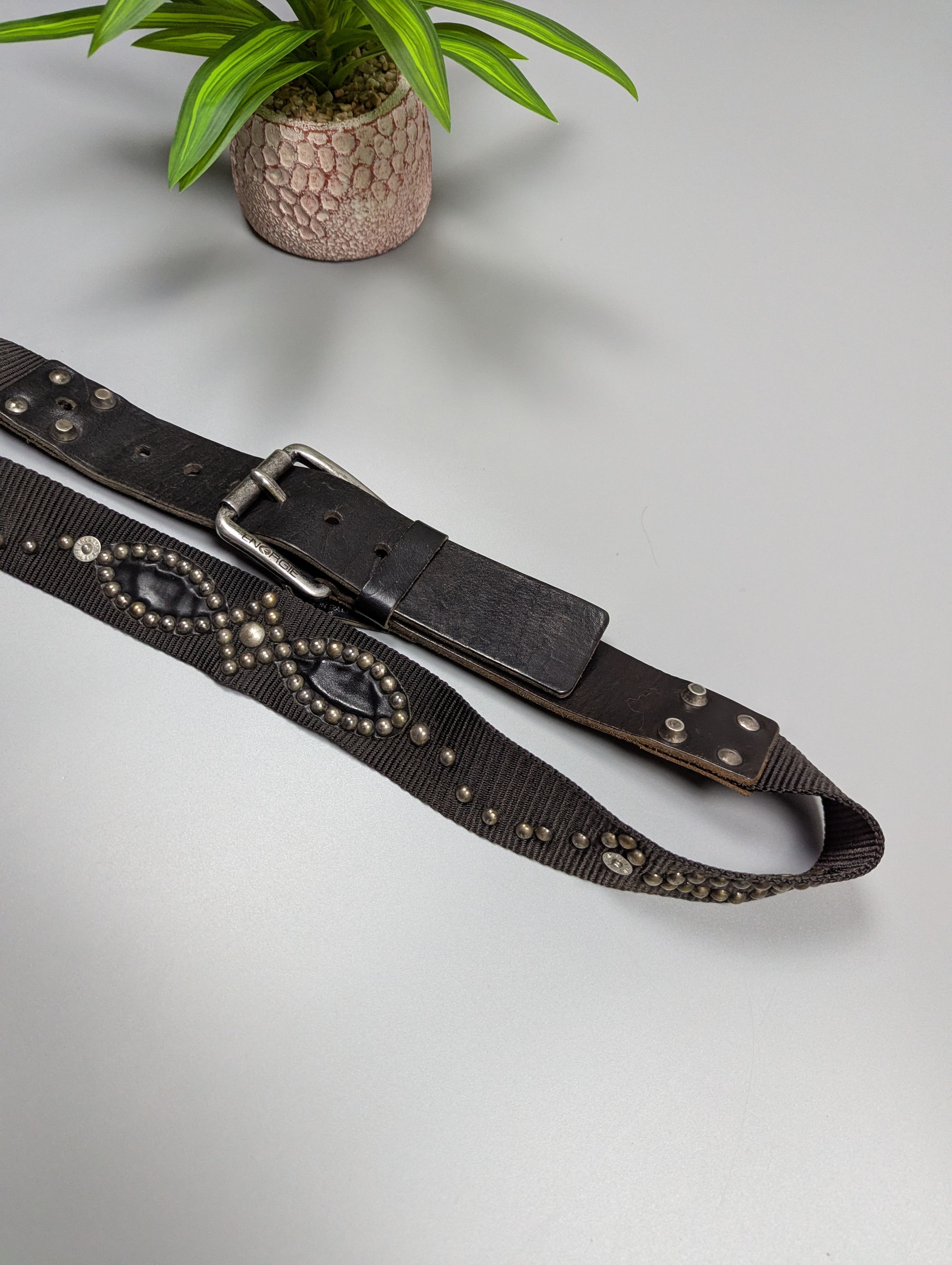 Energie Vintage Rare 90s Energie by Miss Sixty Studded Belt Size 36 - 16 Thumbnail