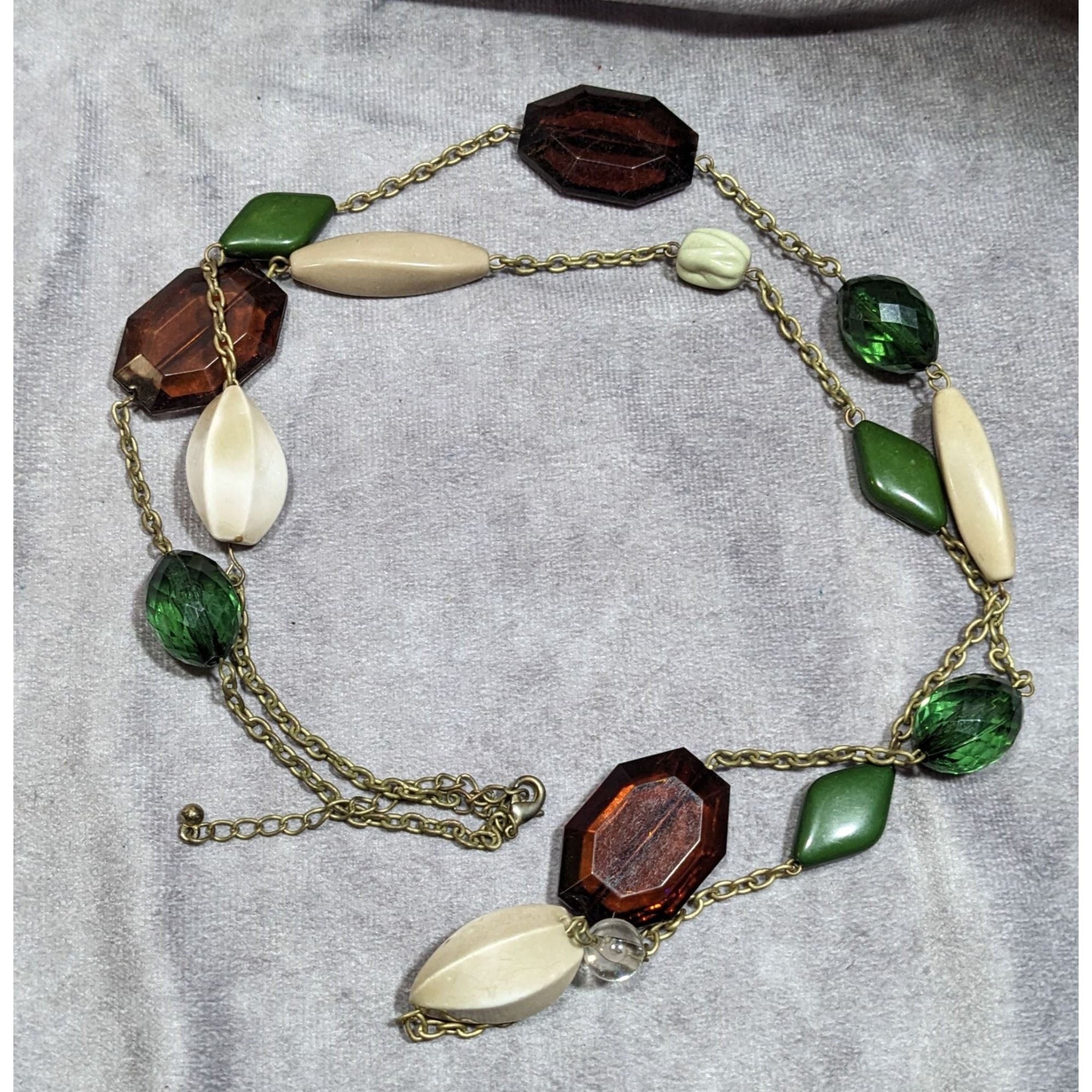 Other Chunky Earth Tone Beaded Station Necklace Size ONE SIZE - 4 Thumbnail