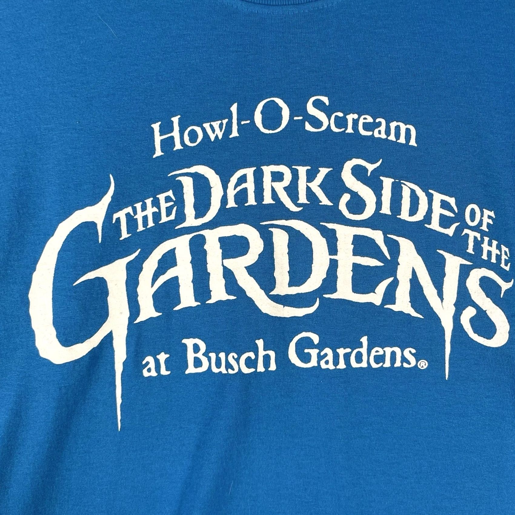 Vintage Busch Gardens Howl-O-Scream Dark Side Of The Gardens Staff Shirt Size L Blue Mens Halloween Horror Size US L / EU 52-54 / 3 - 2 Thumbnail