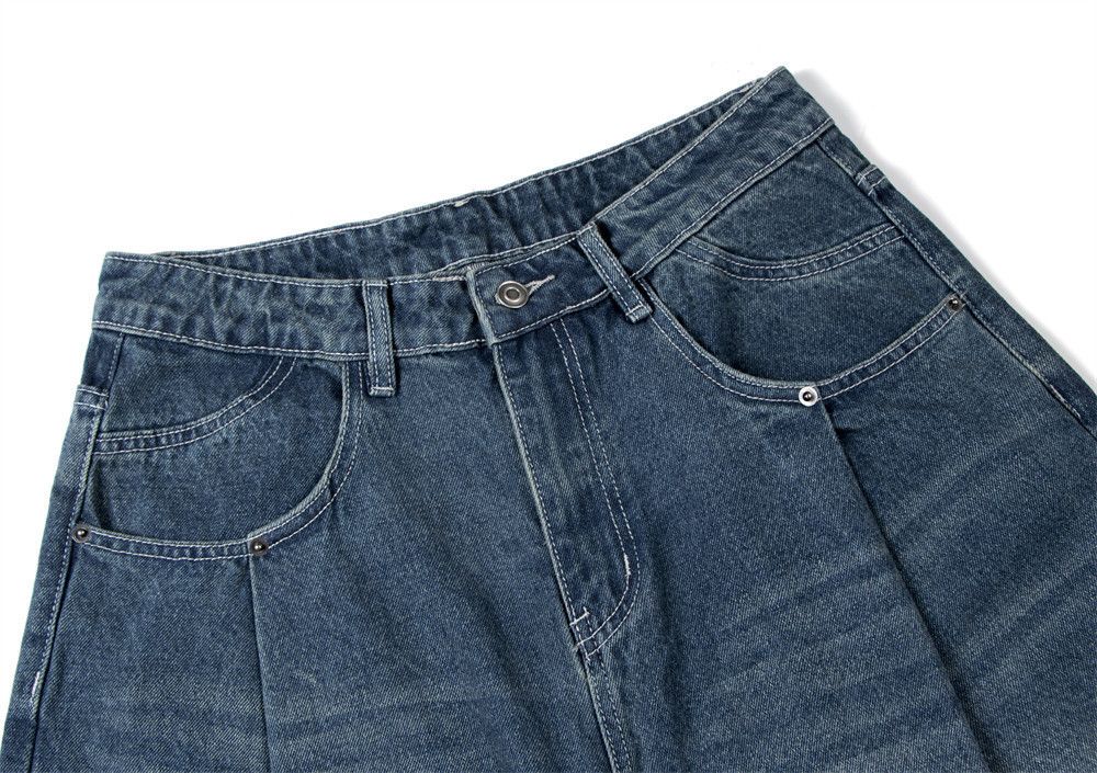 Japanese Brand × Jean Hip-hop trendy washed denim wide-leg distressed jeans Size US 32 / EU 48 - 3 Thumbnail