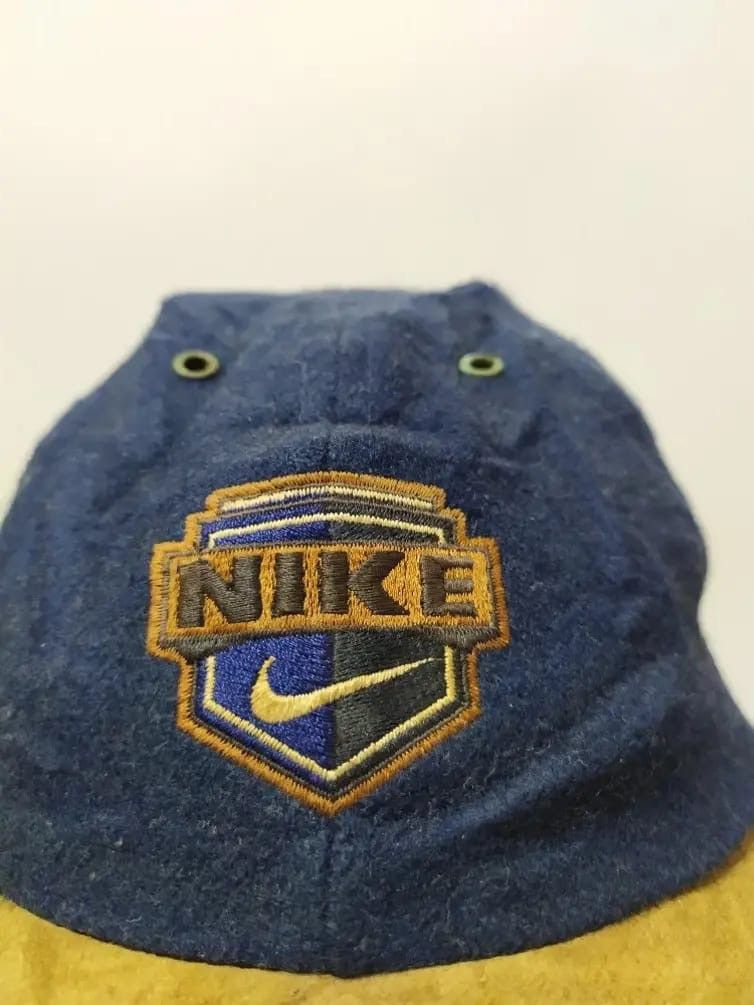 Nike × Vintage Vintage NIKE Embroidery big Logo Wool & Leather hats Size ONE SIZE - 3 Thumbnail