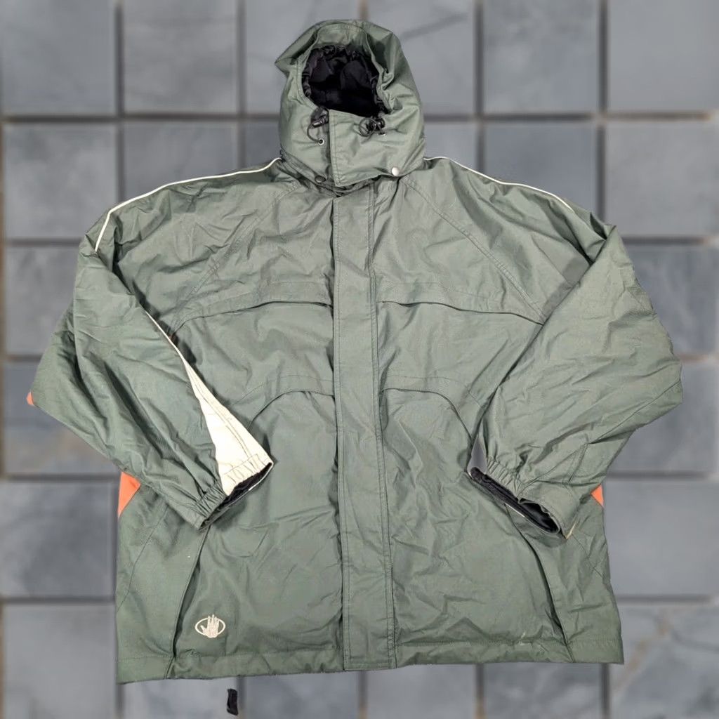 Body Glove VINTAGE Waterproof Jacket Men L Green 2001 Zip Hood Overcoat Size US L / EU 52-54 / 3 - 1 Thumbnail