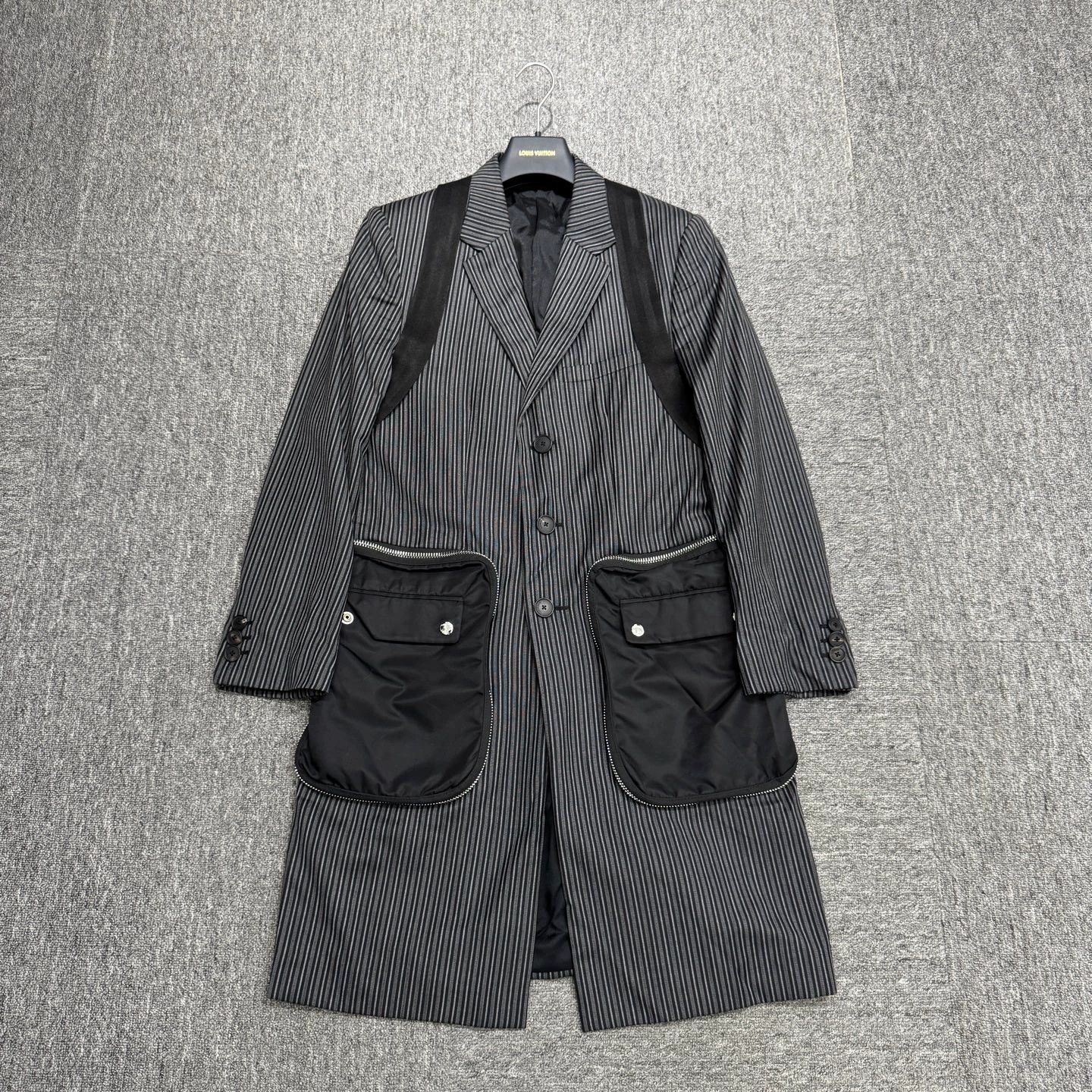 Givenchy Givenchy Nylon Pocket Paneled Wool Coat 46 Size US M / EU 48-50 / 2 - 1 Thumbnail