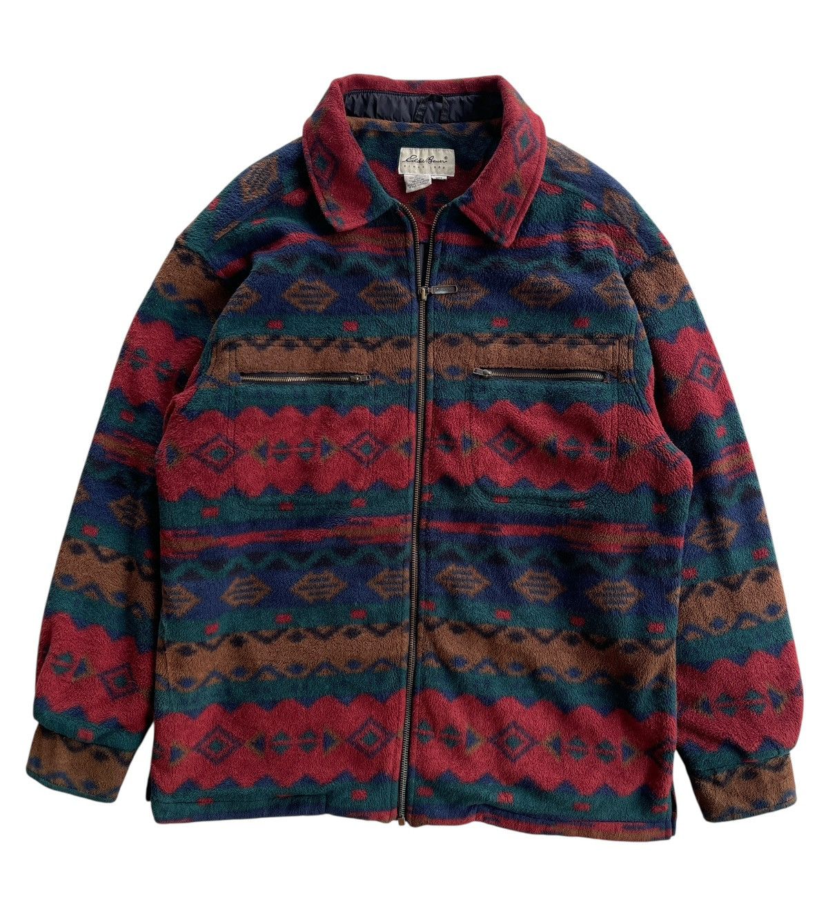 Eddie Bauer Vintage Native Patterned Polartec Fleece Jacket Size US L / EU 52-54 / 3 - 4 Thumbnail