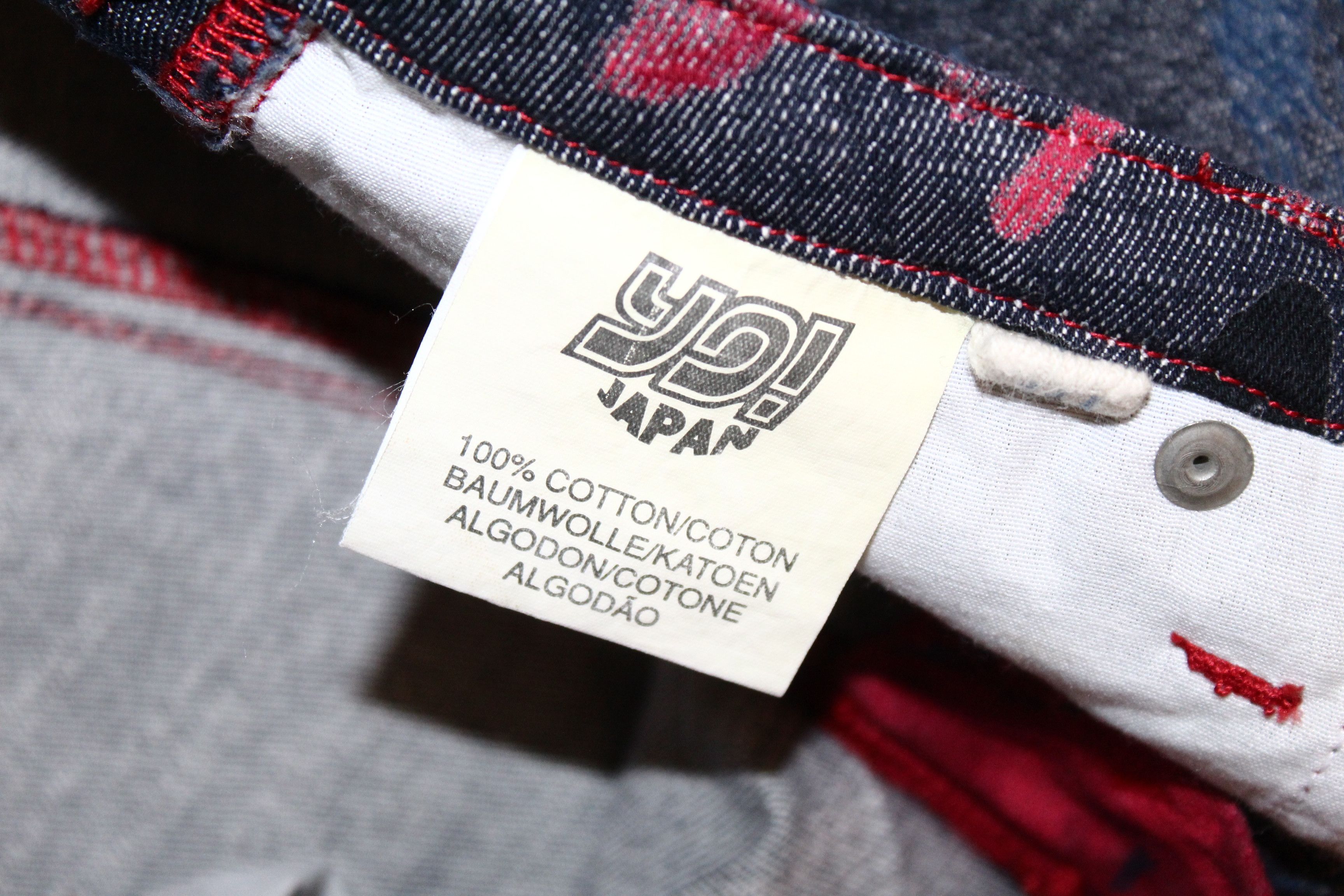 If Six Was Nine 💥YO! Japan Artwork Gold Taped Trim Crazy Flared Rap Jeans Size US 32 / EU 48 - 6 Thumbnail