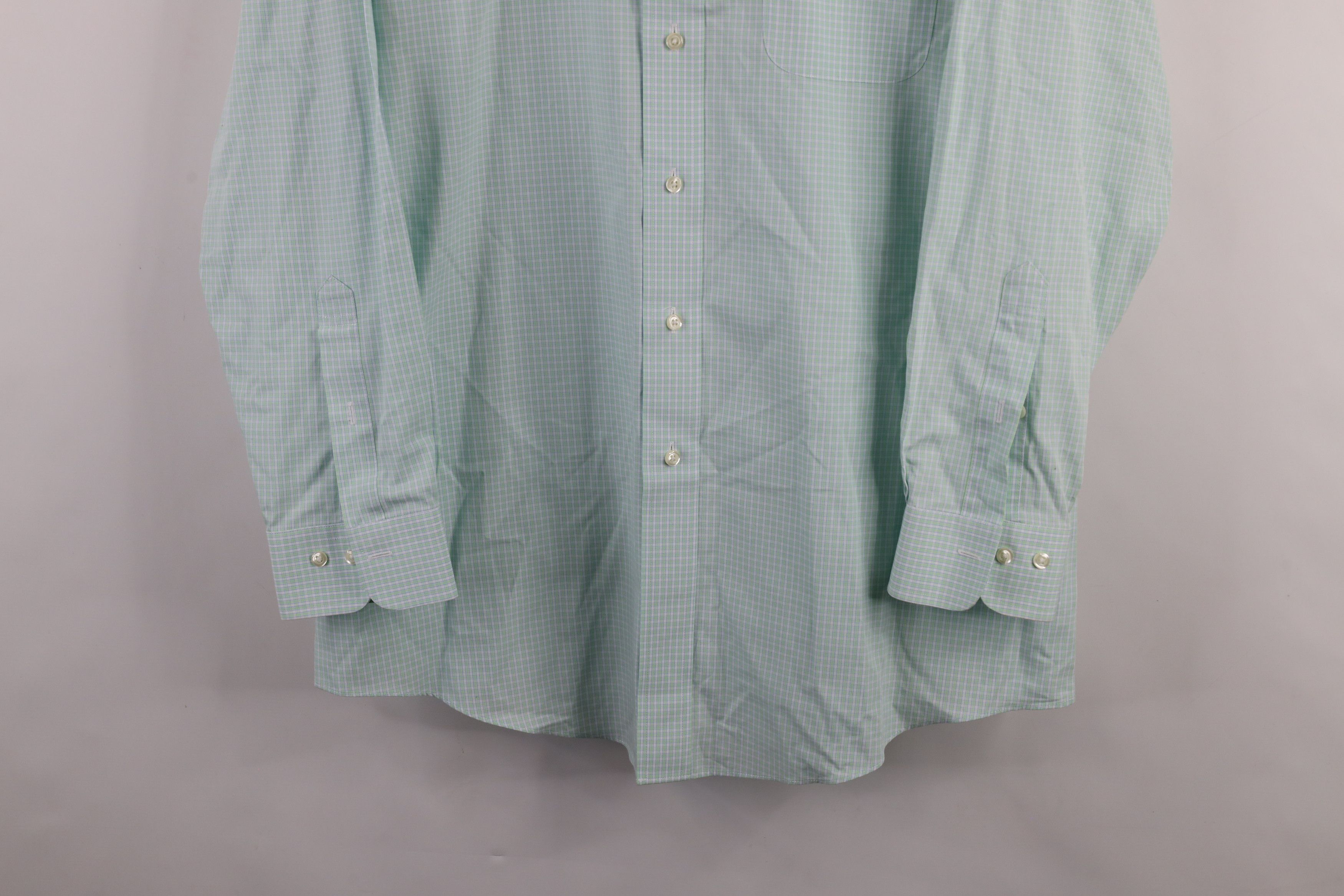 Brooks Brothers × Vintage Vintage 90s Brooks Brothers Regent Button Shirt Plaid Green Size US M / EU 48-50 / 2 - 3 Thumbnail