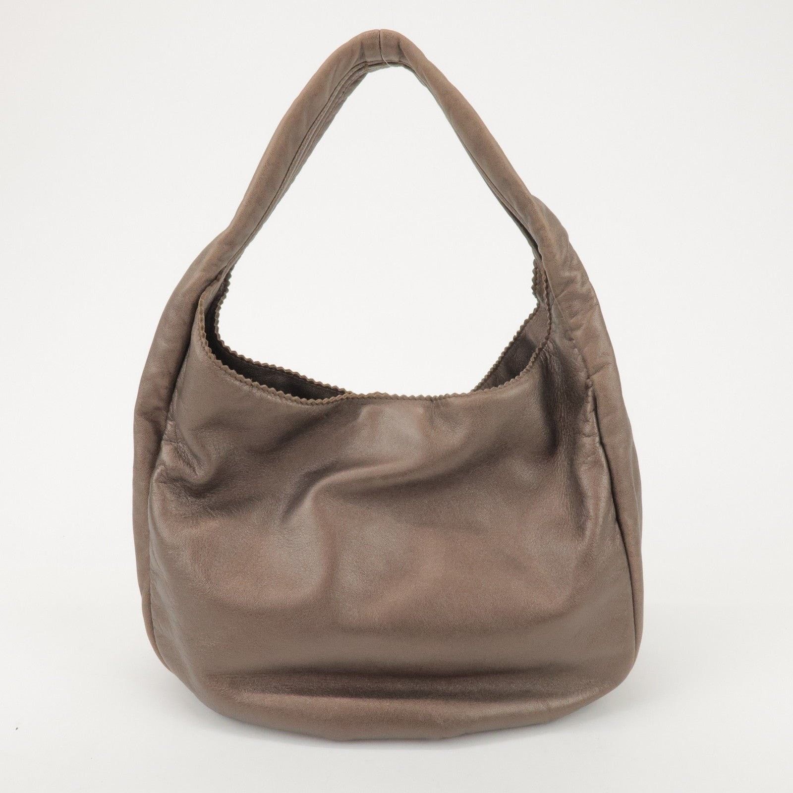 Loewe Loewe Anagram Leather Hobo Bag Brown Size ONE SIZE - 2 Thumbnail