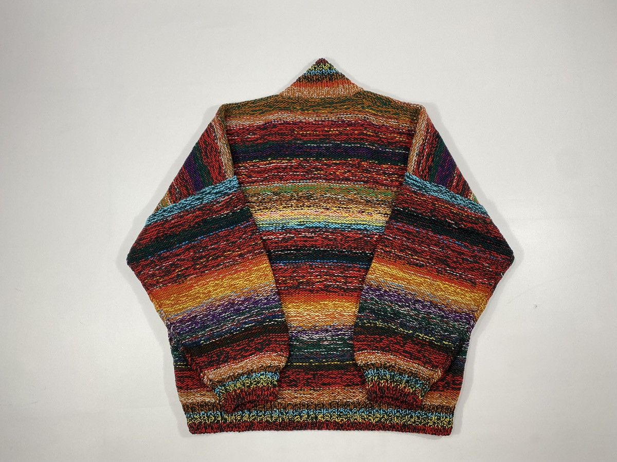 Vintage 🔥LASTDROP🔥 Vintage Heavy Hand Knit Rainbow Oversized Sweater Size US L / EU 52-54 / 3 - 9 Thumbnail
