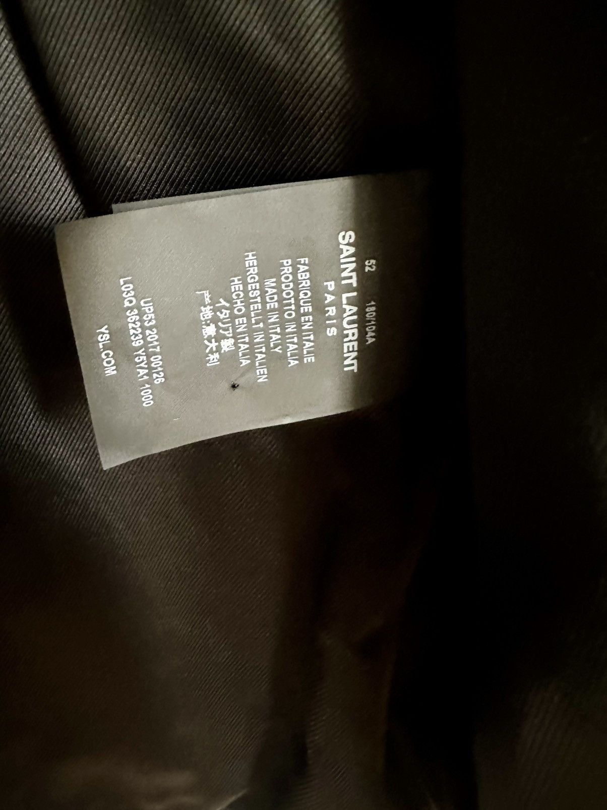 Saint Laurent Paris Hedi Slimane Moto Cafe Leather Jacket Size US L / EU 52-54 / 3 - 8 Thumbnail