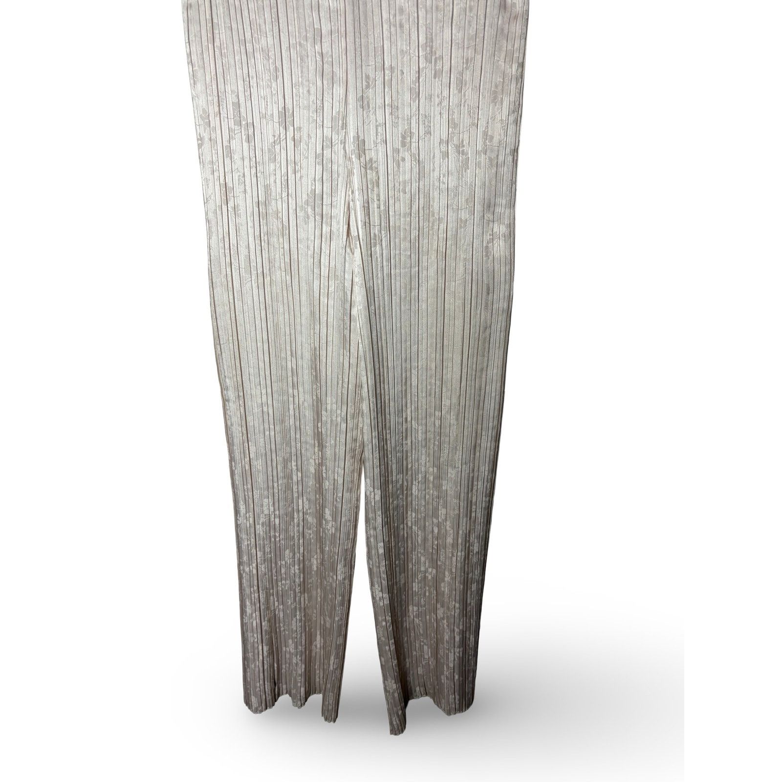 forte_forte Forte Forte Plissé Satin Jacquard Pants in Perla sz ll US M Size 27" / US 4 / IT 40 - 6 Thumbnail