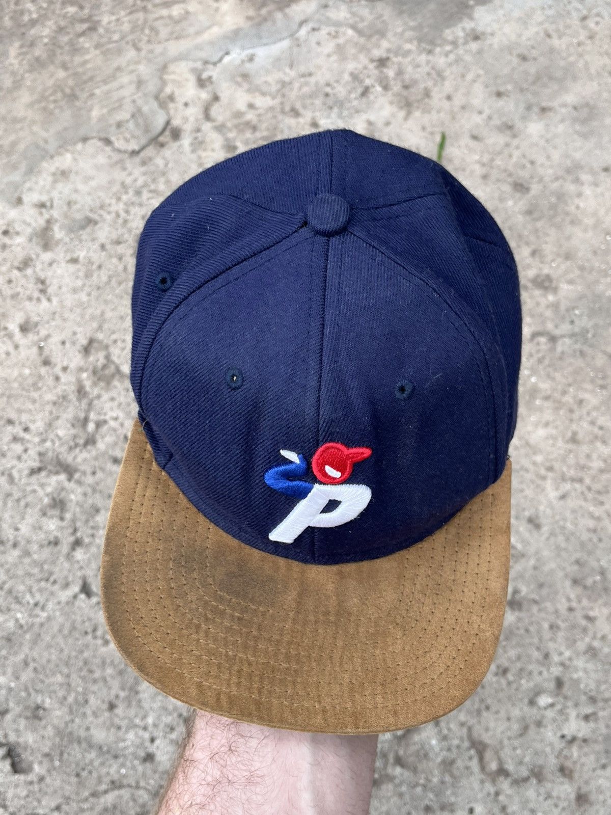 Palace Vintage Palace Skateboards Bunning Snapback Cap Navy/Tan Size ONE SIZE - 5 Thumbnail