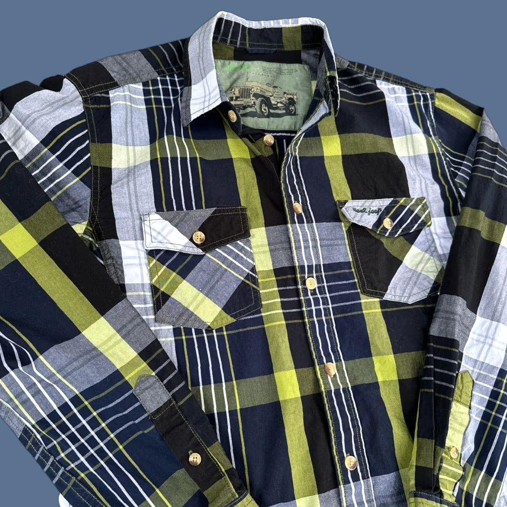 Jeep Jeep Shirt Mens Small Black Green Plaid Military Willys MB Weal Size US S / EU 44-46 / 1 - 1 Thumbnail