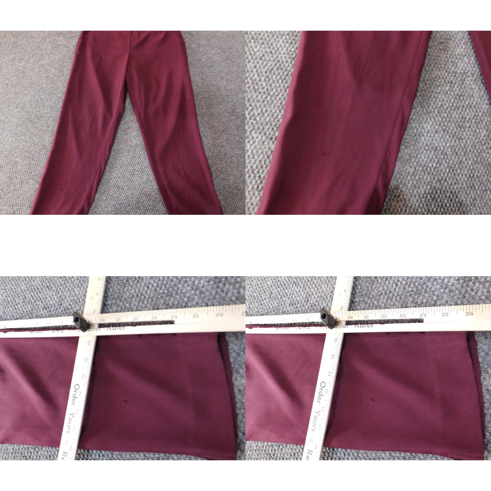 White House Black Market White House Black Market Pants 10 Slim Ankle Straight Stretch Burgundy Red Womens Regular Size 10 26in Inseam Casual VINTAGE? Size 24" / US 00 / IT 34 - 8 Thumbnail