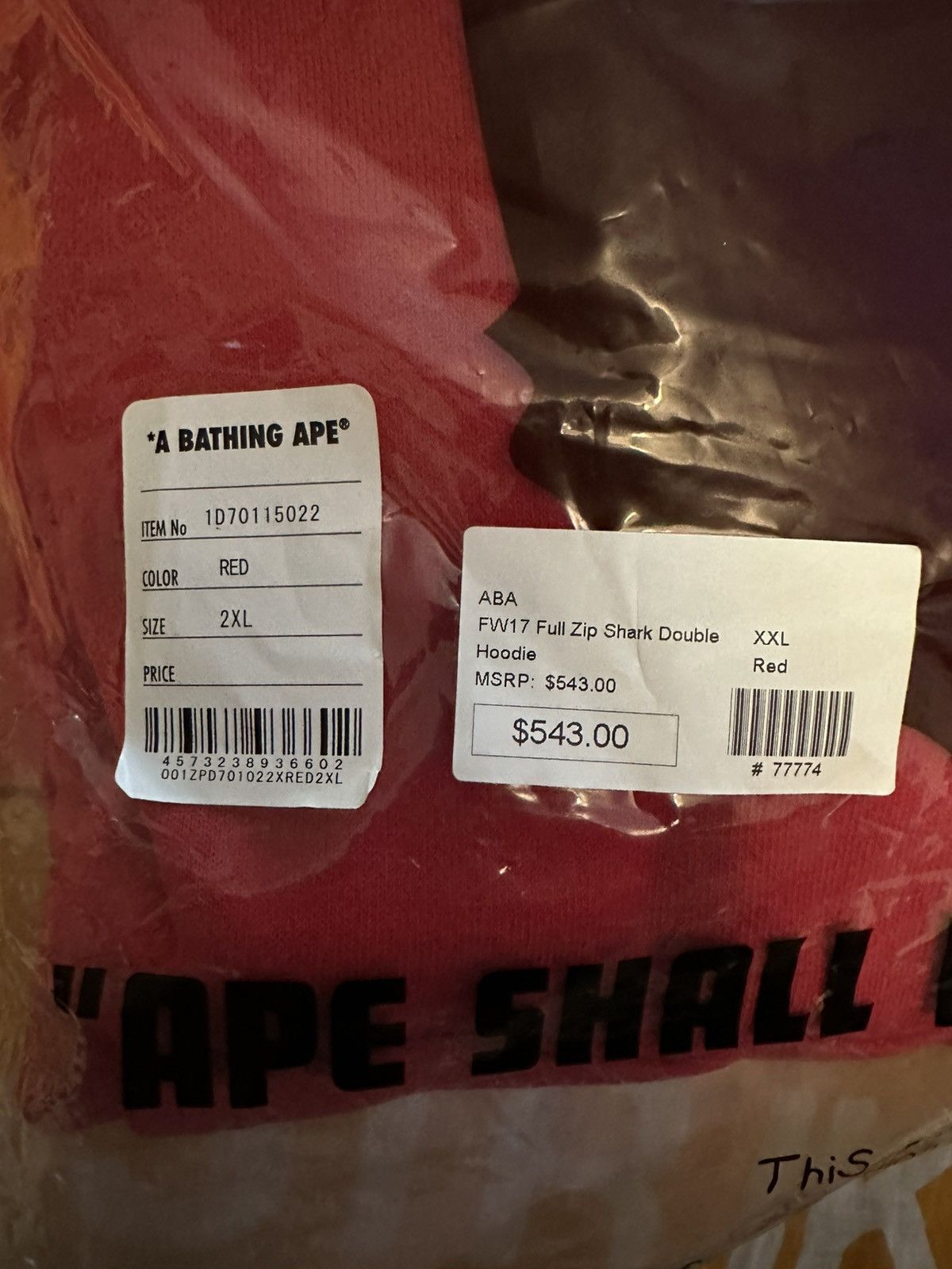 Bape BAPE shark full zip double hoodie Size US XXL / EU 58 / 5 - 10 Thumbnail