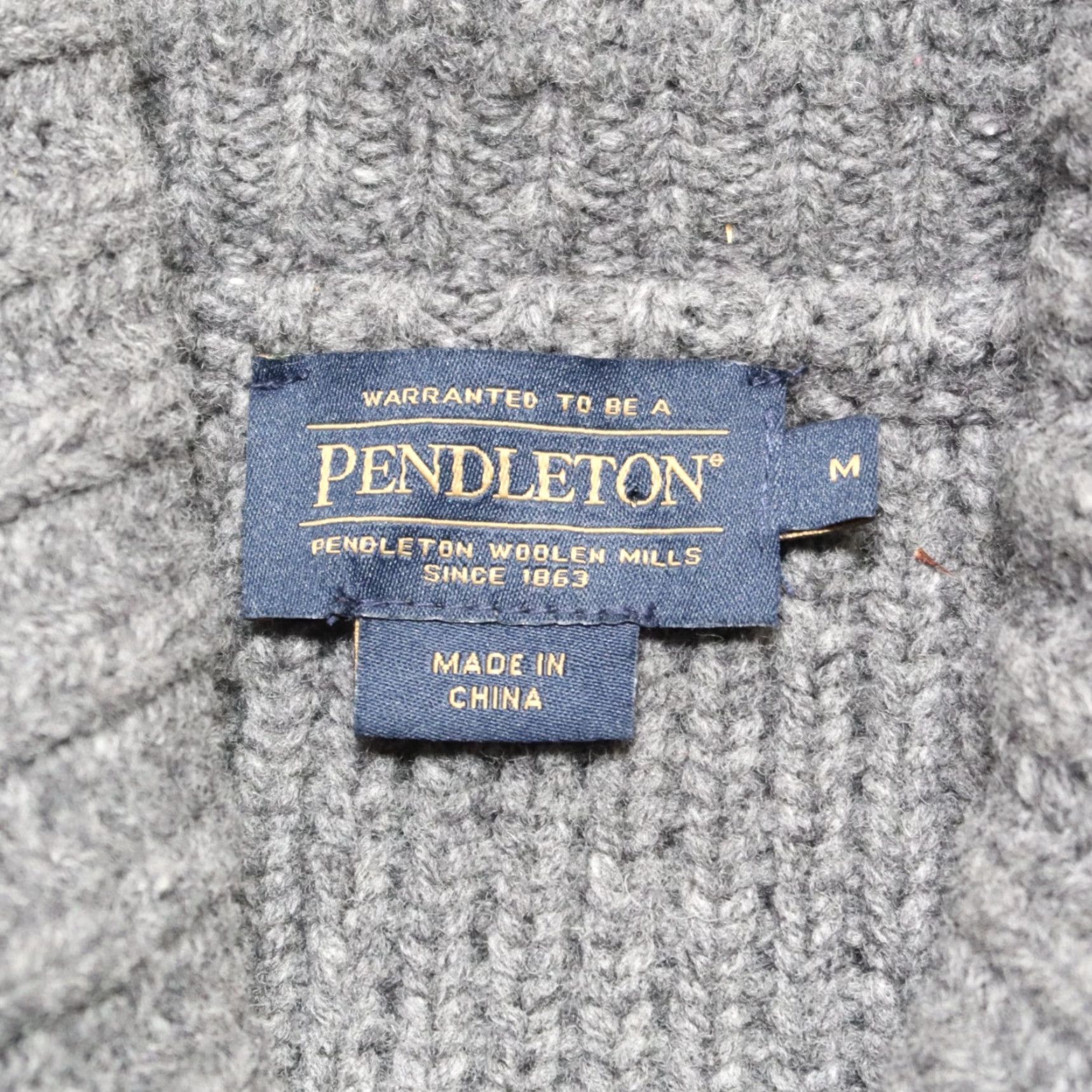 Pendleton VINTAGE Pendleton Jacket Mens Wool Shawl Cardigan Westerly M Grey USA 90s Size US M / EU 48-50 / 2 - 6 Thumbnail