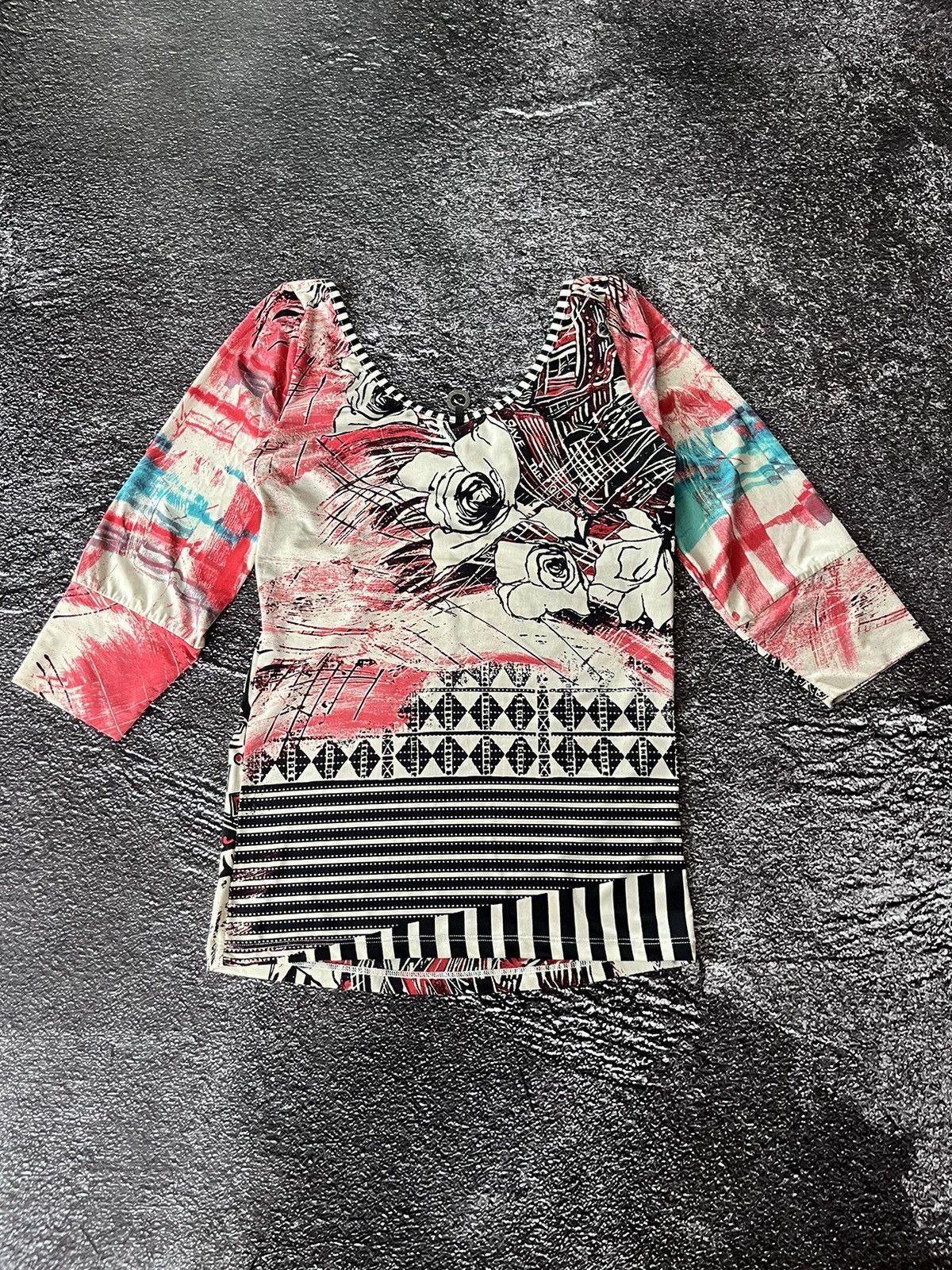 Japanese Brand Save the Queen Mesh Long Sleeve Like Jean Paul Gaultier Size M / US 6-8 / IT 42-44 - 2 Thumbnail