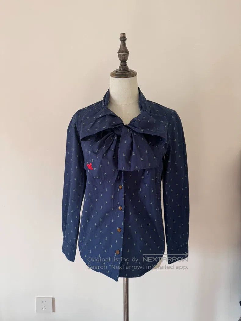 Vivienne Westwood Vivienne Westwood Blue, navy, or dark blue shirt with a bo Size M / US 6-8 / IT 42-44 - 1 Thumbnail
