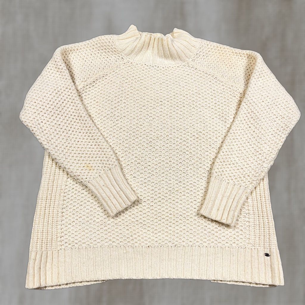 American Eagle Outfitters American Eagle Outfitters Sweater Women XL Ivory Turtleneck Cable-Knit Wool Blend Oversized Pullover Winter Casual Mens? Size XL / US 12-14 / IT 48-50 - 1 Thumbnail