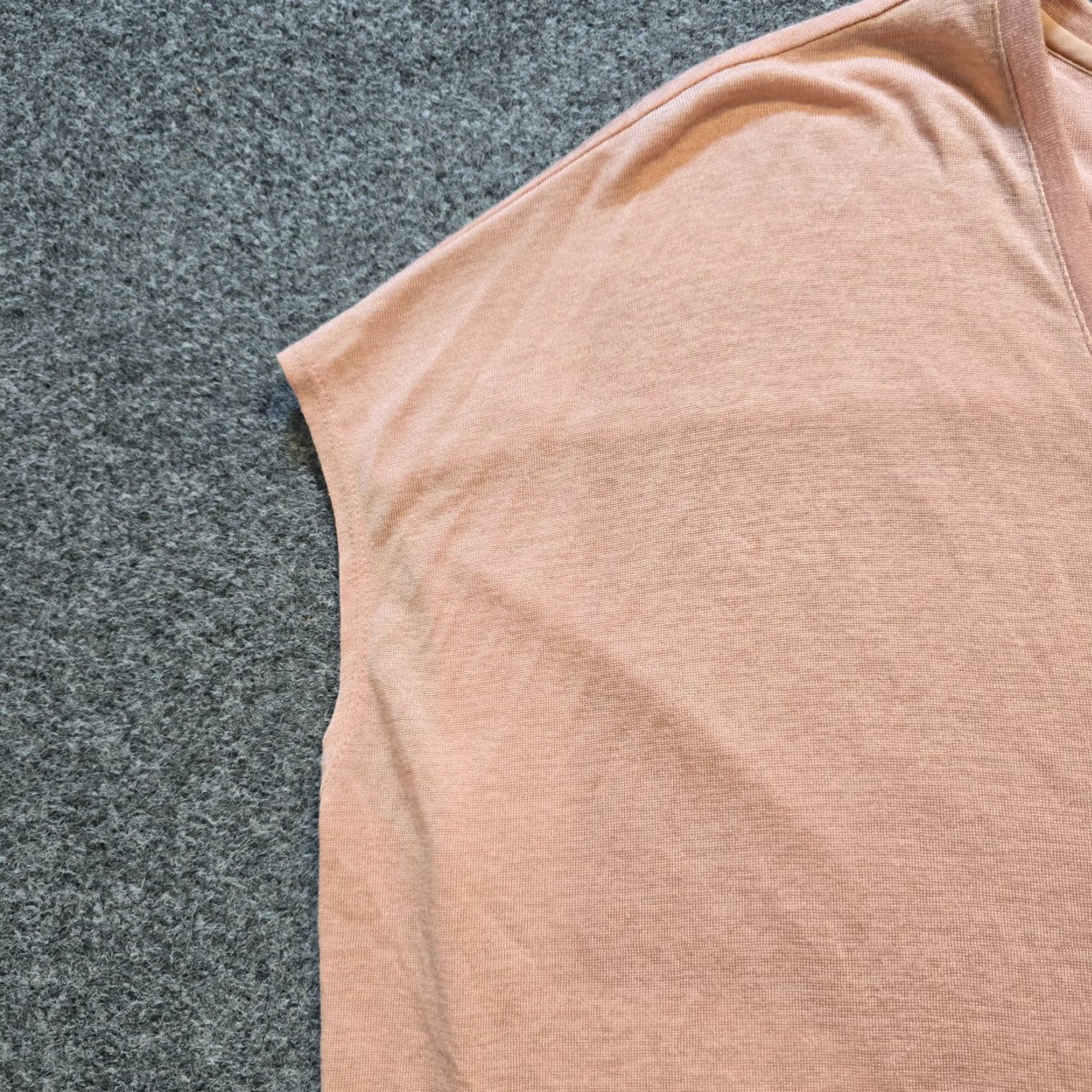 Vince Vince Top Women XS Pink Short Sleeve Stretch Knit Boxy Relaxed Casual Basic Size XS / US 0-2 / IT 36-38 - 4 Thumbnail