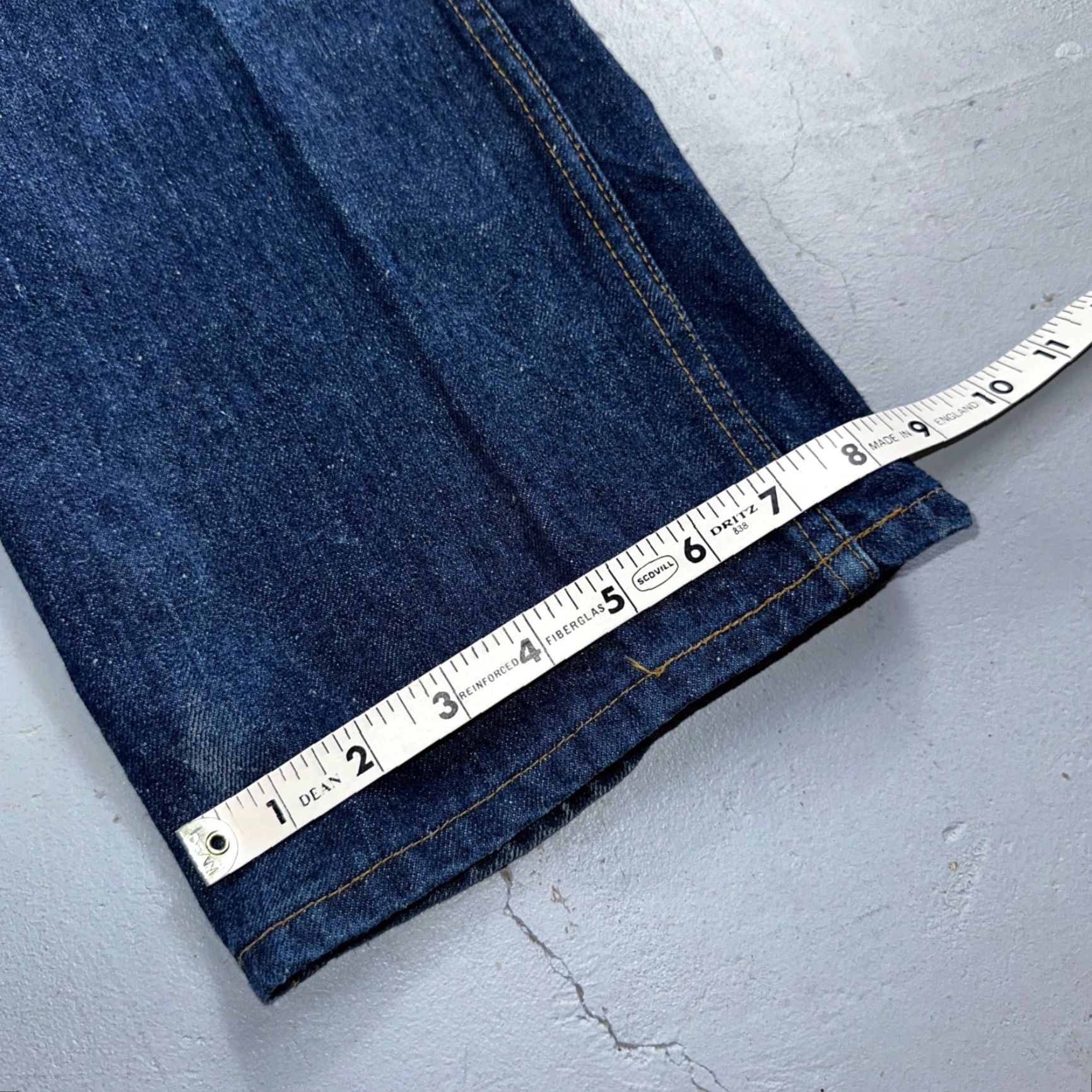 Sears VTG Sears Roebucks Jeans 34x30 Mens USA Rockabilly Dark Denim Blue 70s Cowboy Logo Retro Straight Jeans Mens Size US 34 / EU 50 - 5 Thumbnail