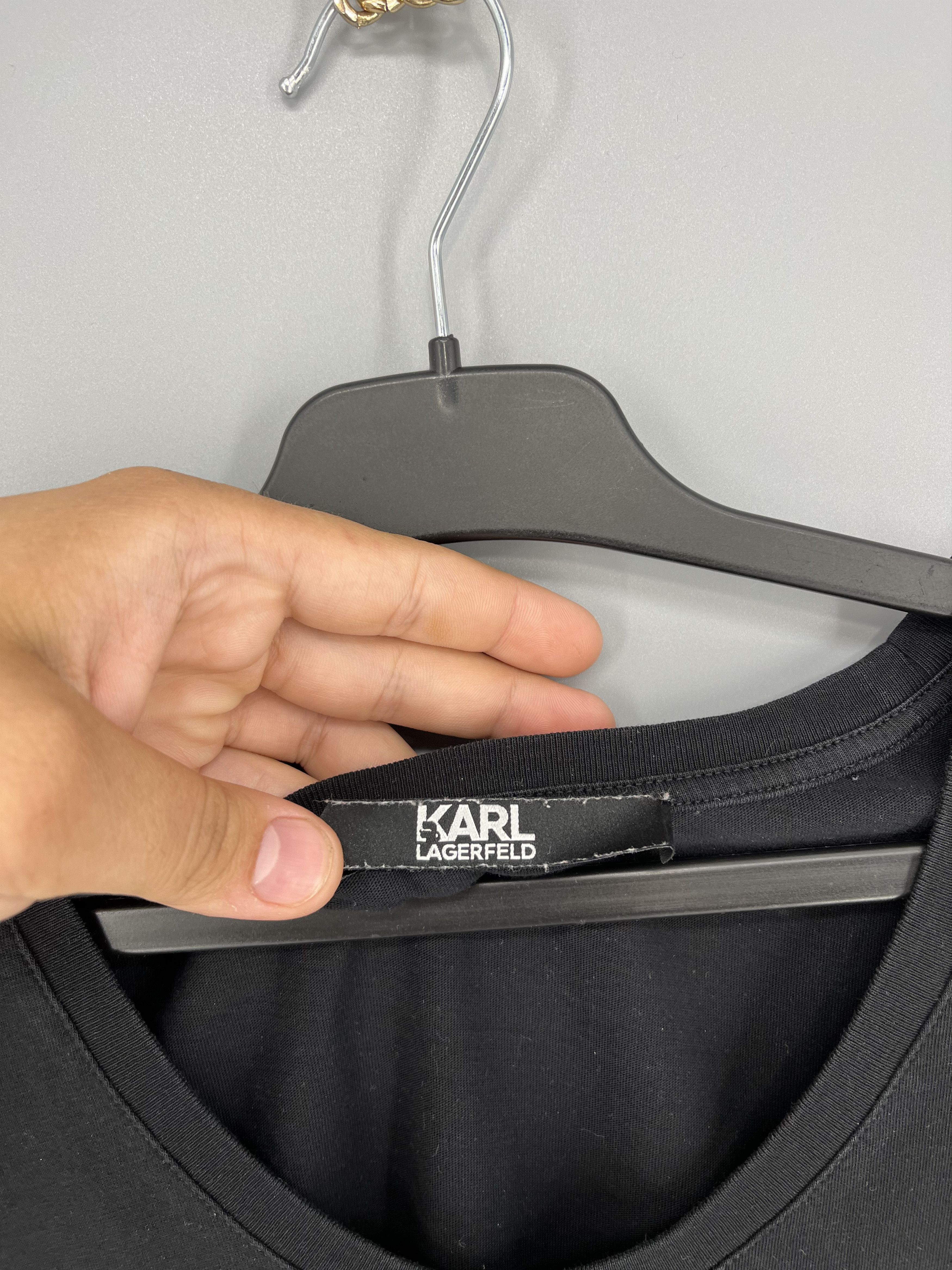 Karl Lagerfeld Karl Lagerfeld Paris Logo T Shirt Black Womens Size L Size L / US 10 / IT 46 - 7 Thumbnail