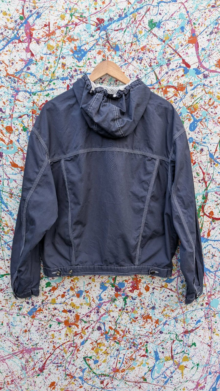 Diesel Vintage diesel jacket hoody windbreaker 90s zip up navy blue Size US L / EU 52-54 / 3 - 9 Thumbnail