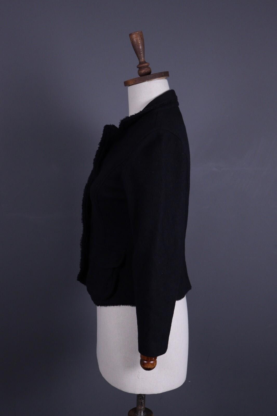 Designer Marc Cain Black Lagenlook Wool Blazer Jacket Size 3 Size M / US 6-8 / IT 42-44 - 5 Thumbnail