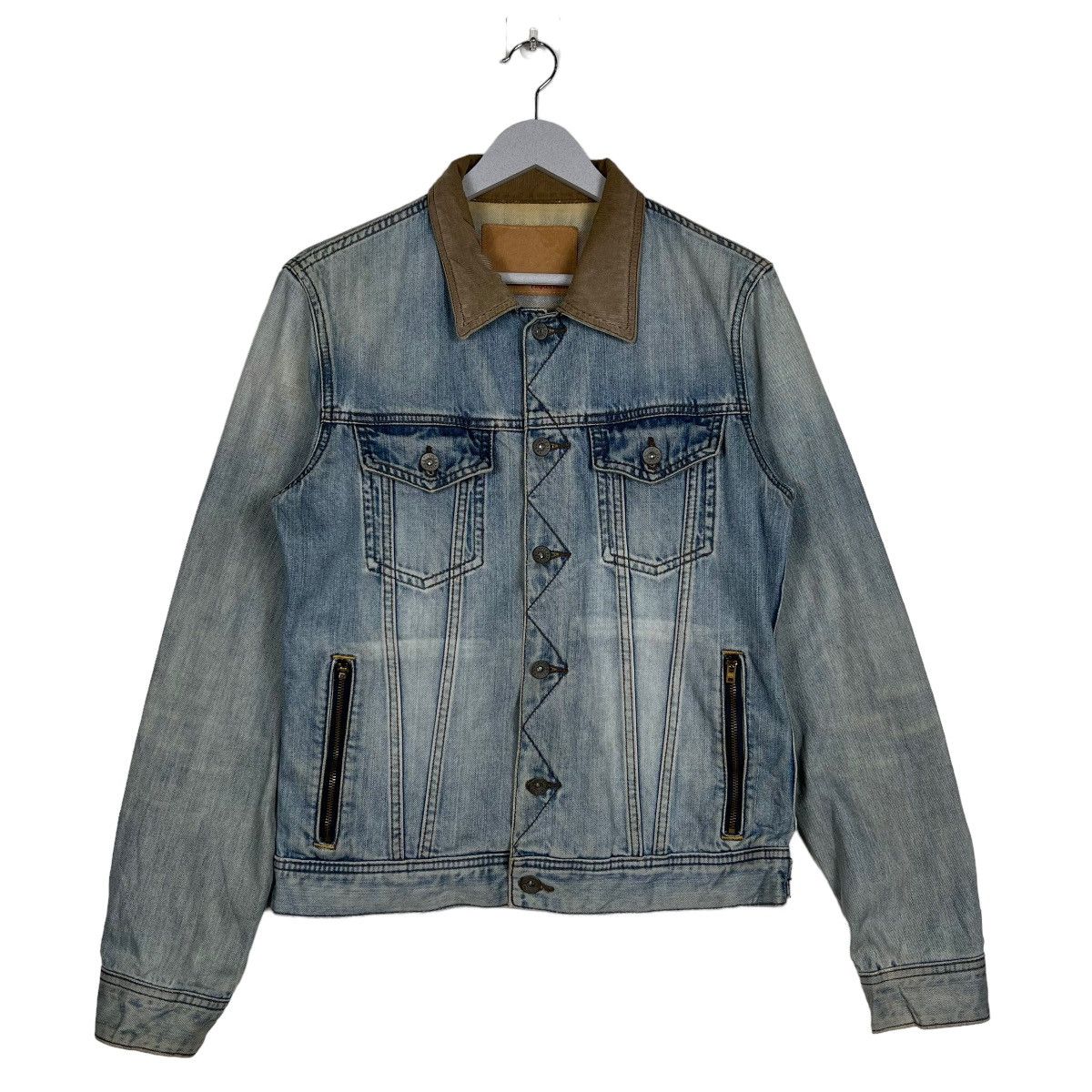 Japanese Brand 🔥 PUPPLE & YELLOW TRUCKER DENIM JACKET Size US M / EU 48-50 / 2 - 2 Thumbnail